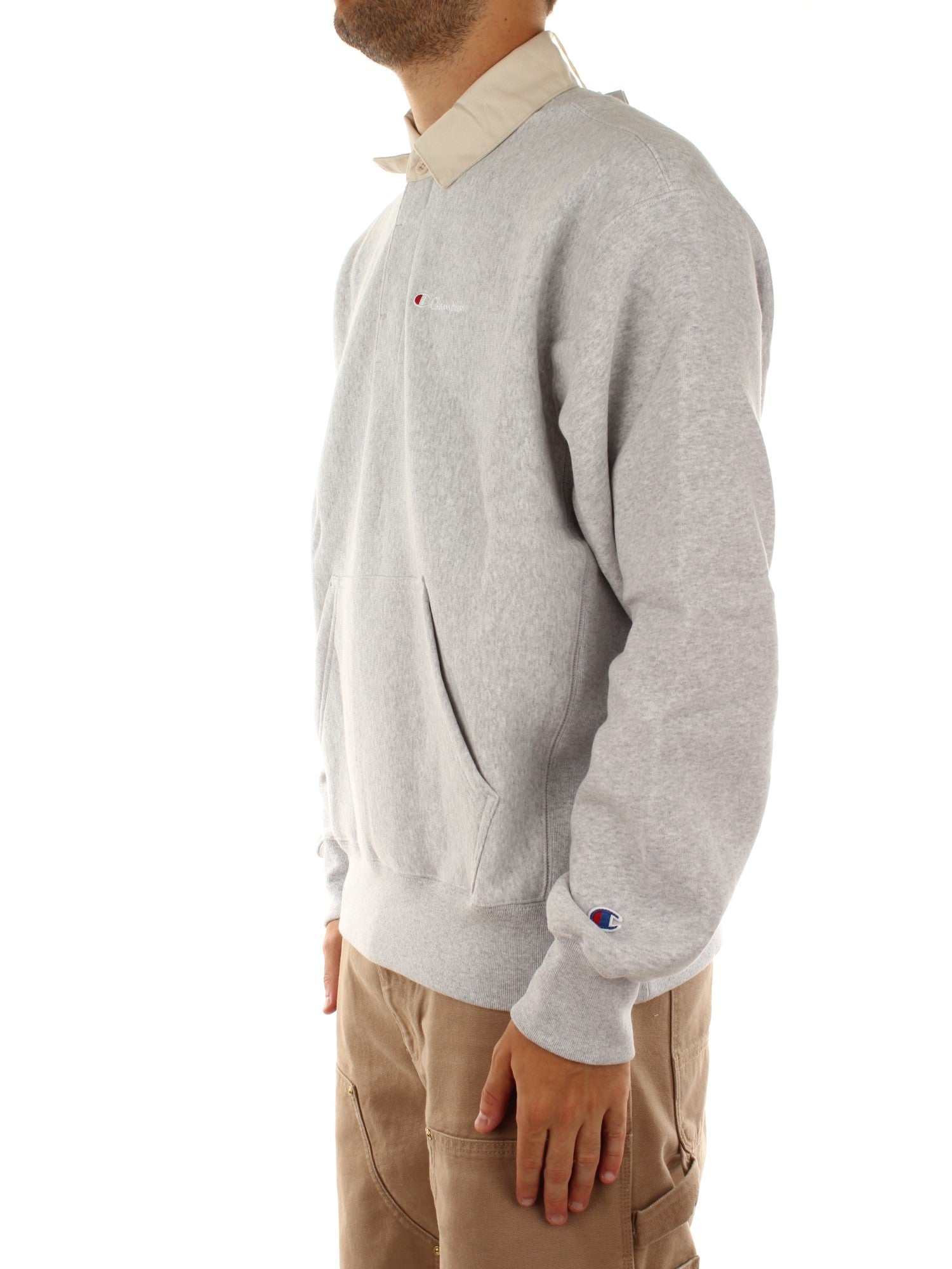 Champion Polo Neck Sweatshirt Grigio