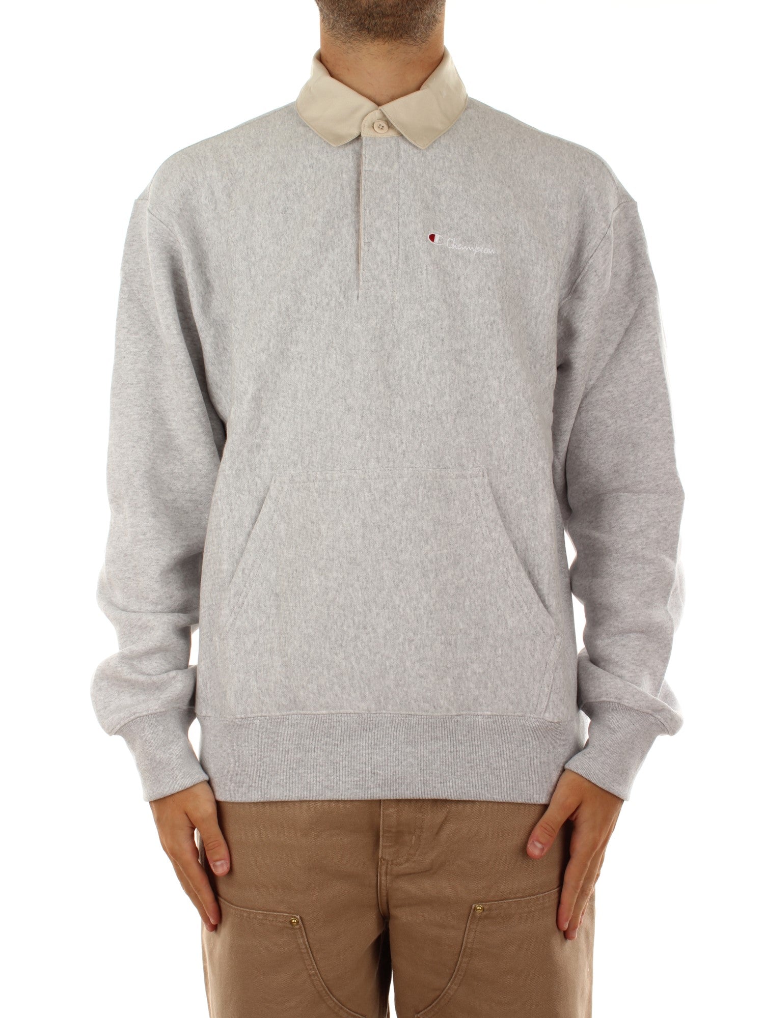 Champion Polo Neck Sweatshirt Grigio