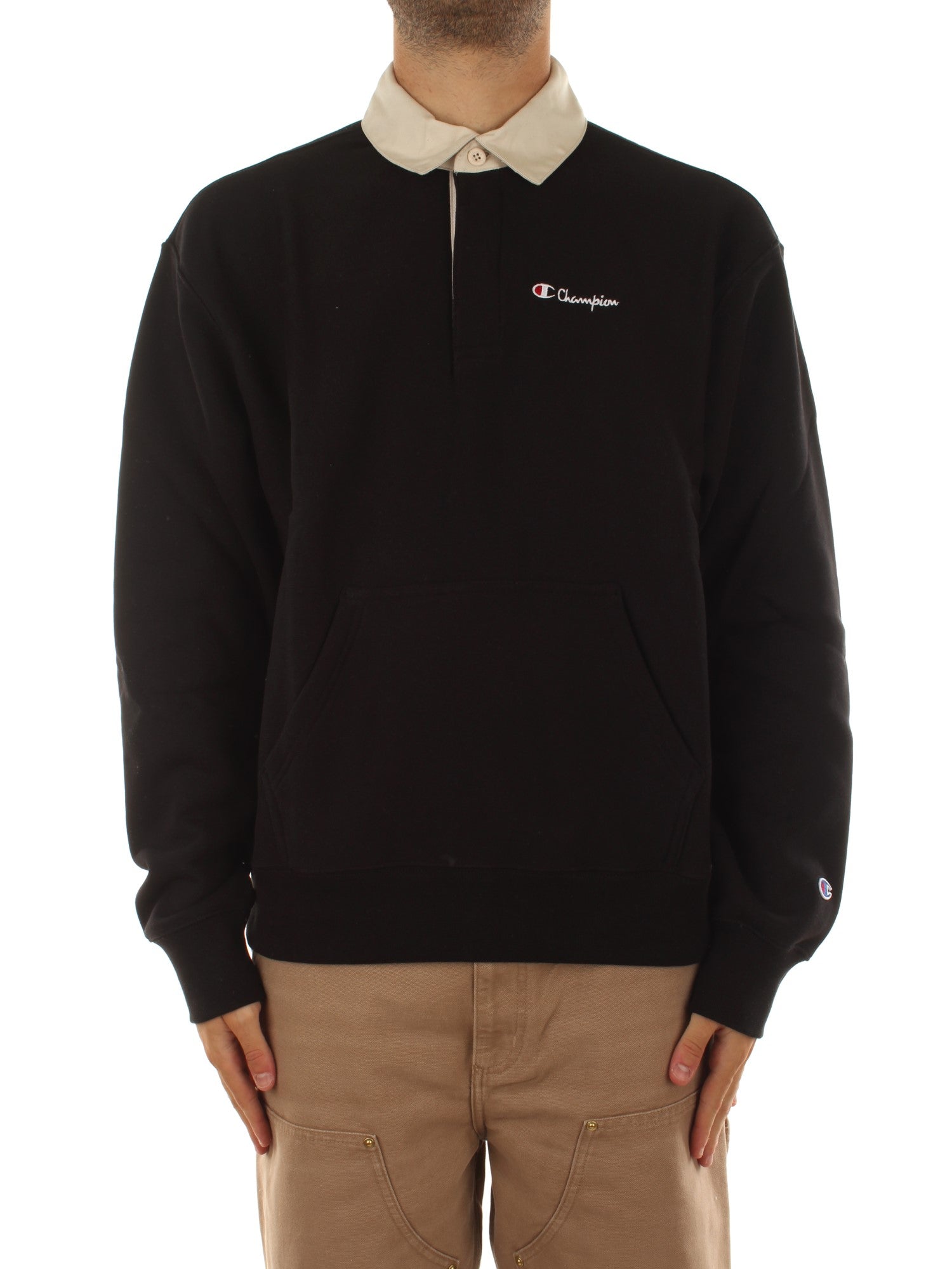 Champion Polo Neck Sweatshirt Nero