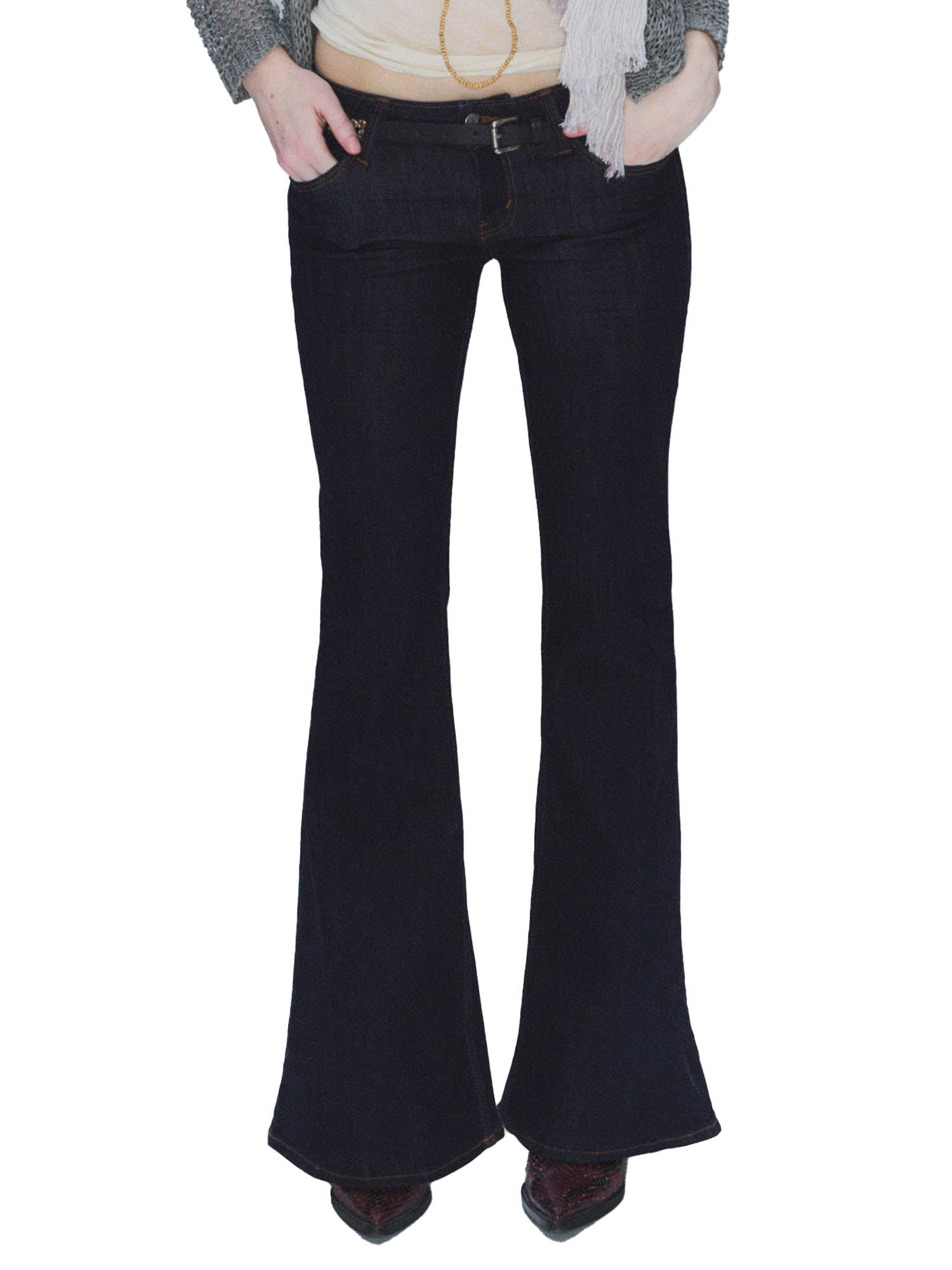 Cheap Monday Jeans Skinny A Zampa A Vita Bassa Blu