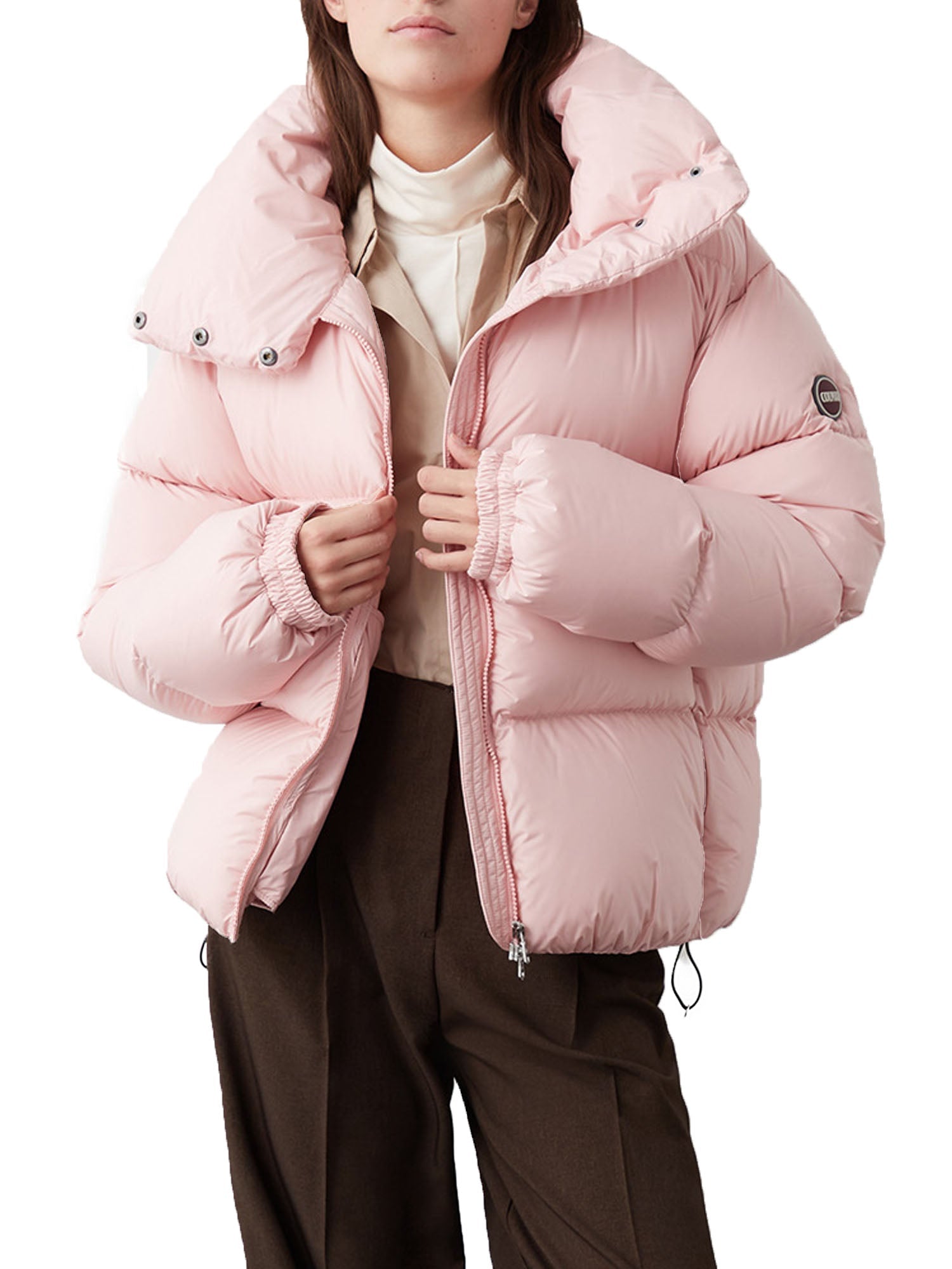 Colmar Piumino Oversize con Maxi Collo Rosa