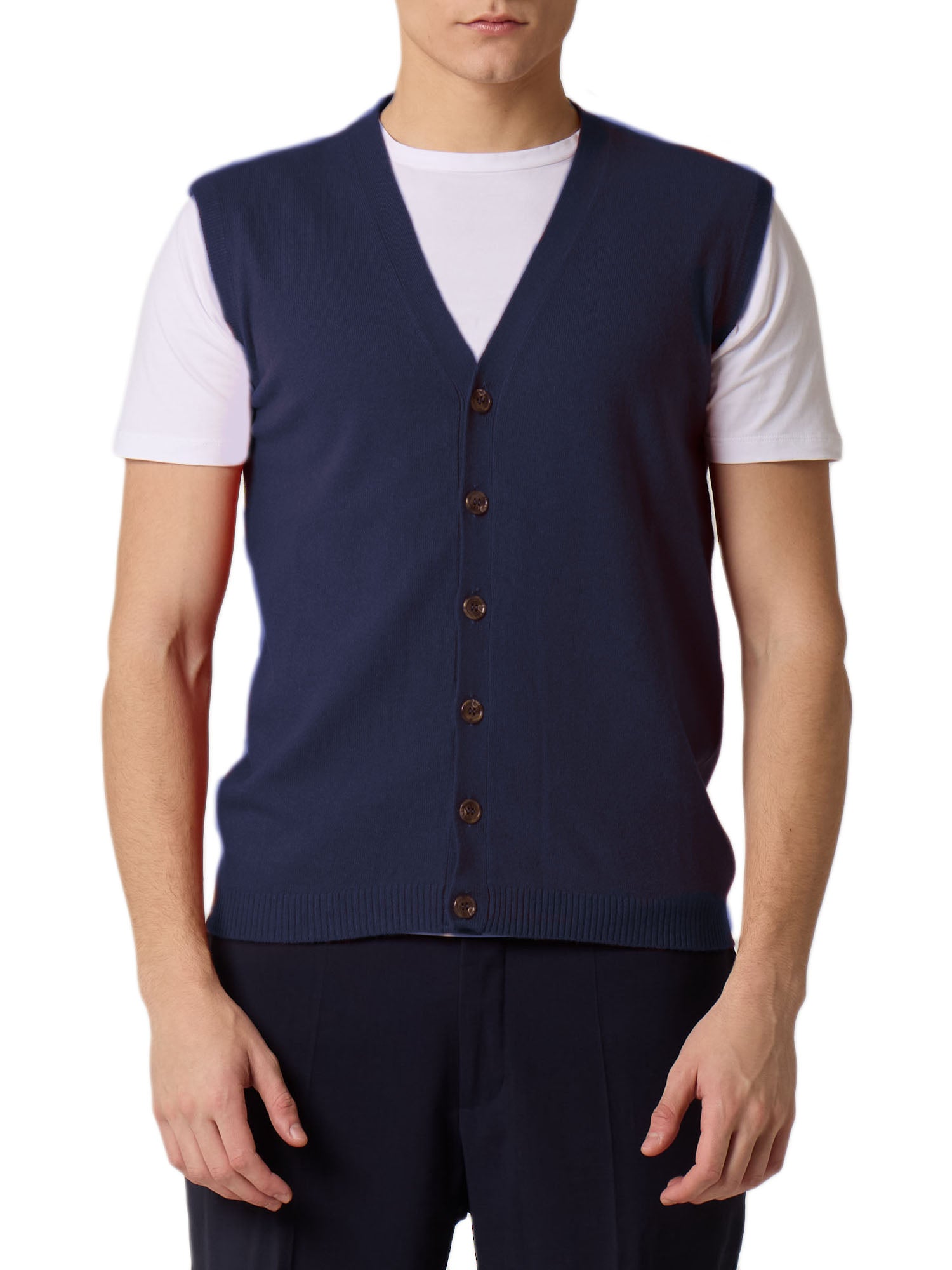 Gilet Rasato Merino Cashmere