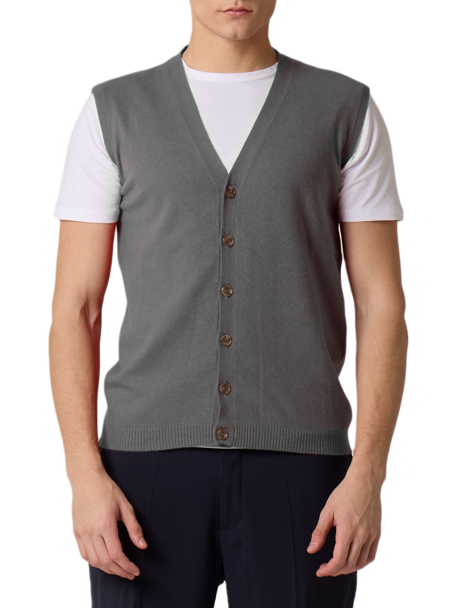 Gilet Rasato Merino Cashmere