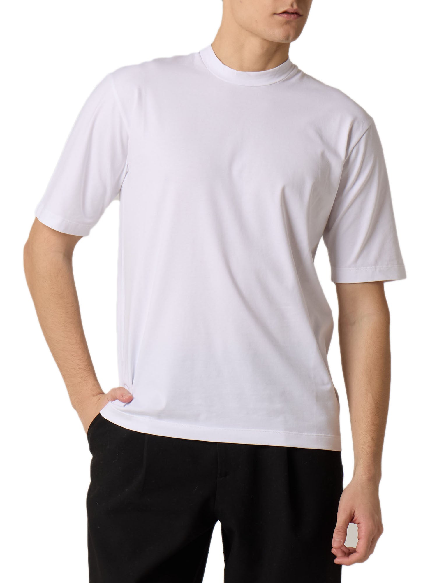 Daniele Fiesoli T-shirt Mezzo Lupetto Bianco