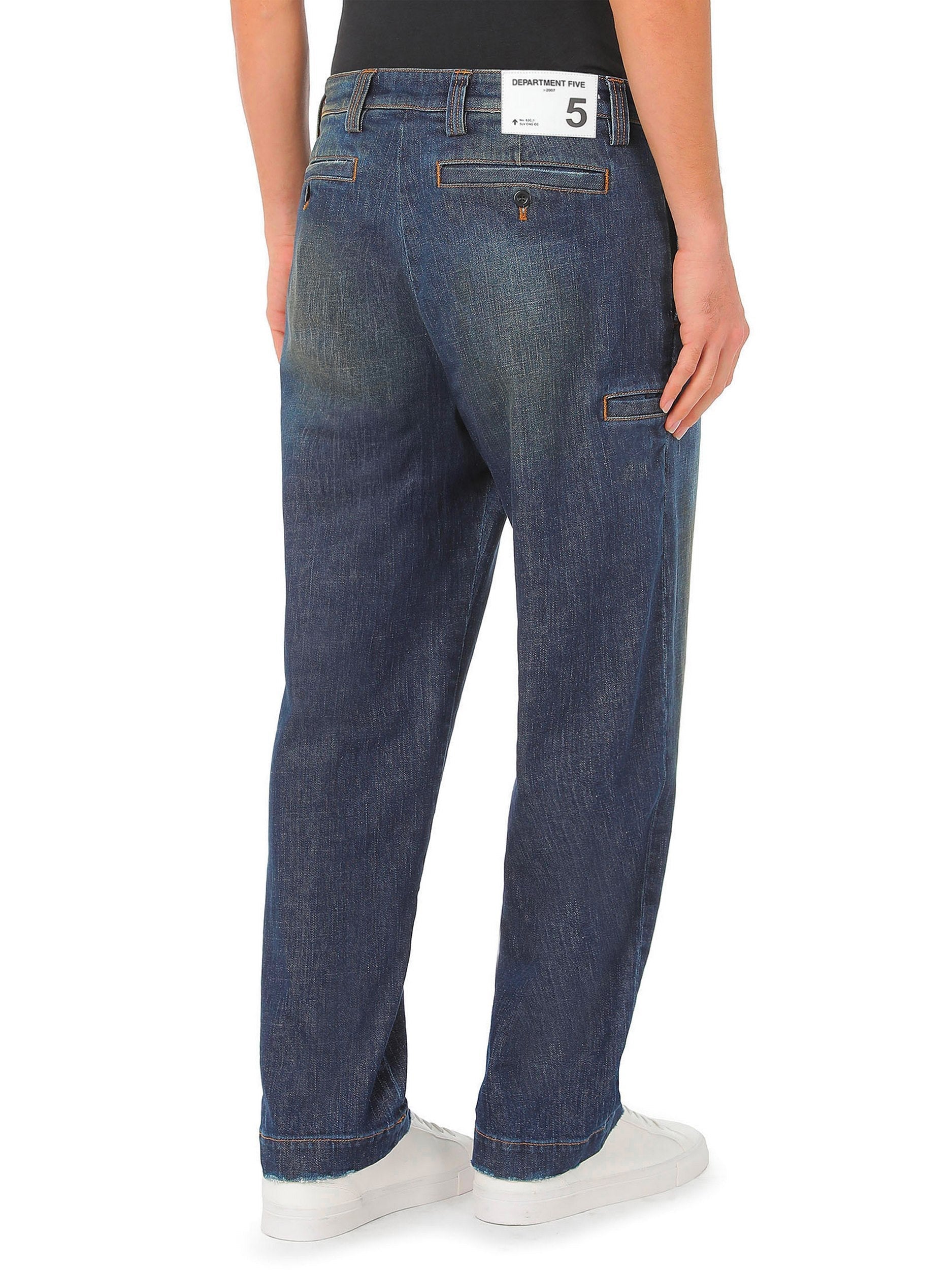 Department Five Ant Pant Chino Wide Leg Denim Blu