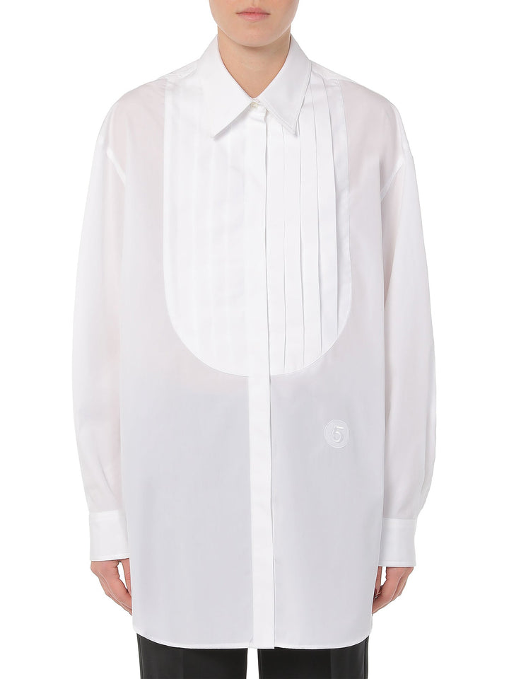 Department Five Dark Camicia Over Plastron Popeline Bianco