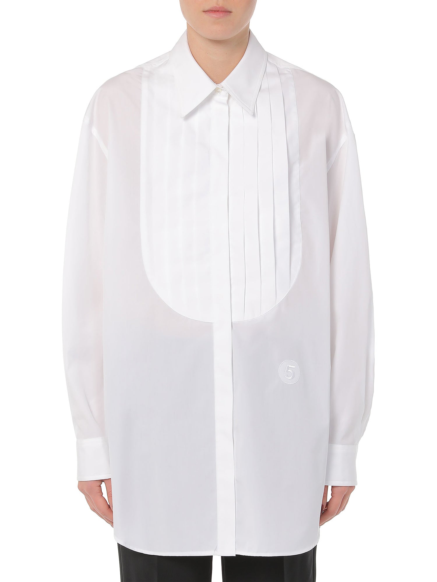 Department Five Dark Camicia Over Plastron Popeline Bianco