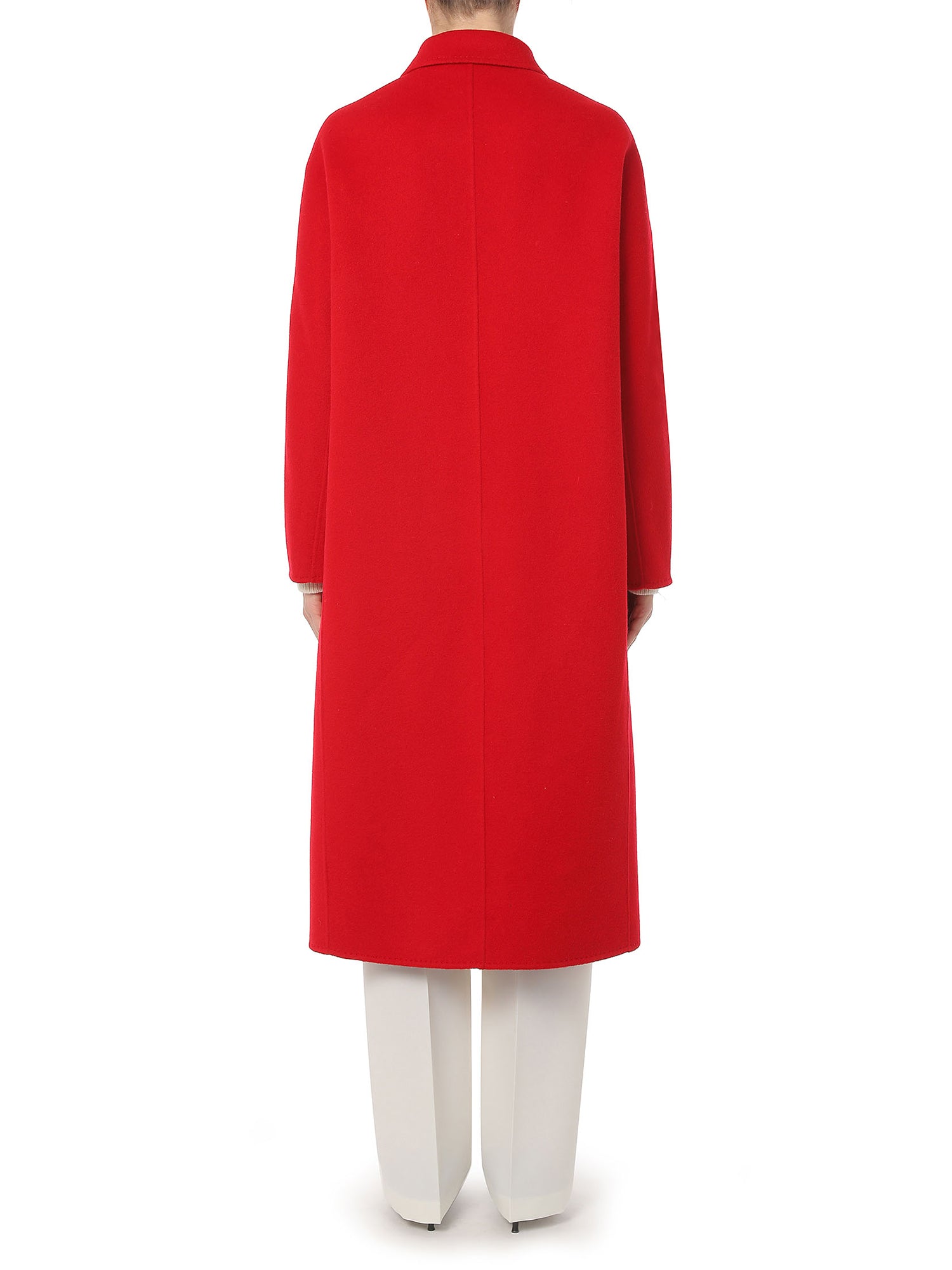 Department Five Flock Cappotto Monopetto in Panno Rosso