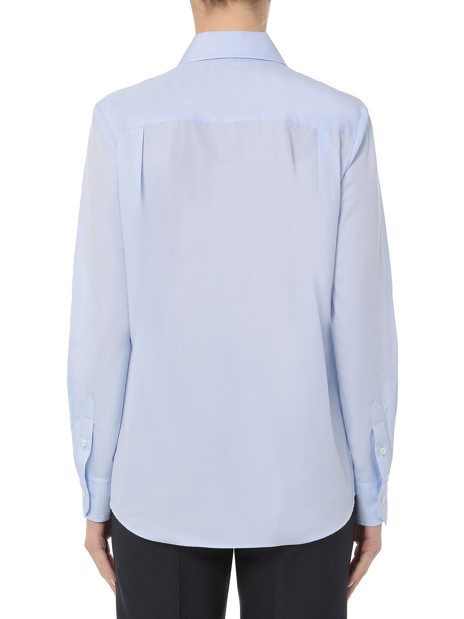 Department Five Riri Camicia Con Rouches Popeline Azzurro