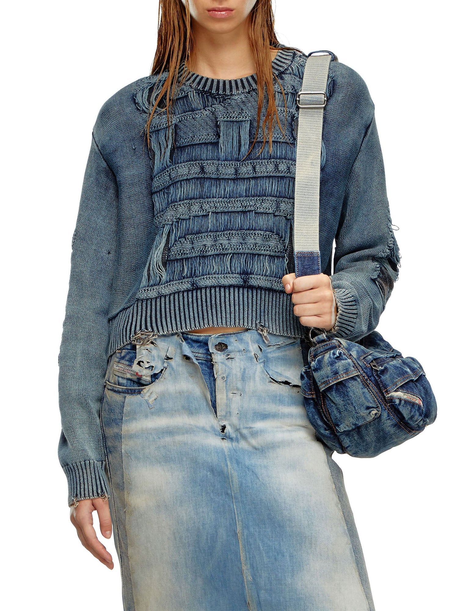 Diesel M Rotta Maglia Blu