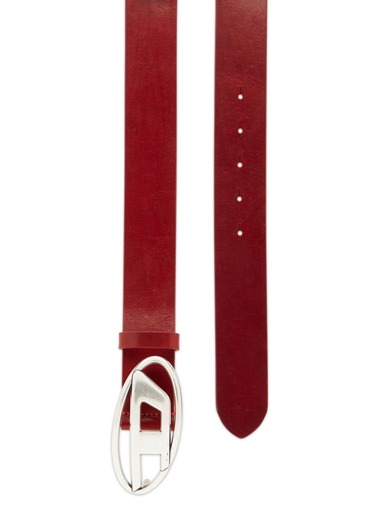 Diesel Oval D Logo B 1Dr Belt Rosso