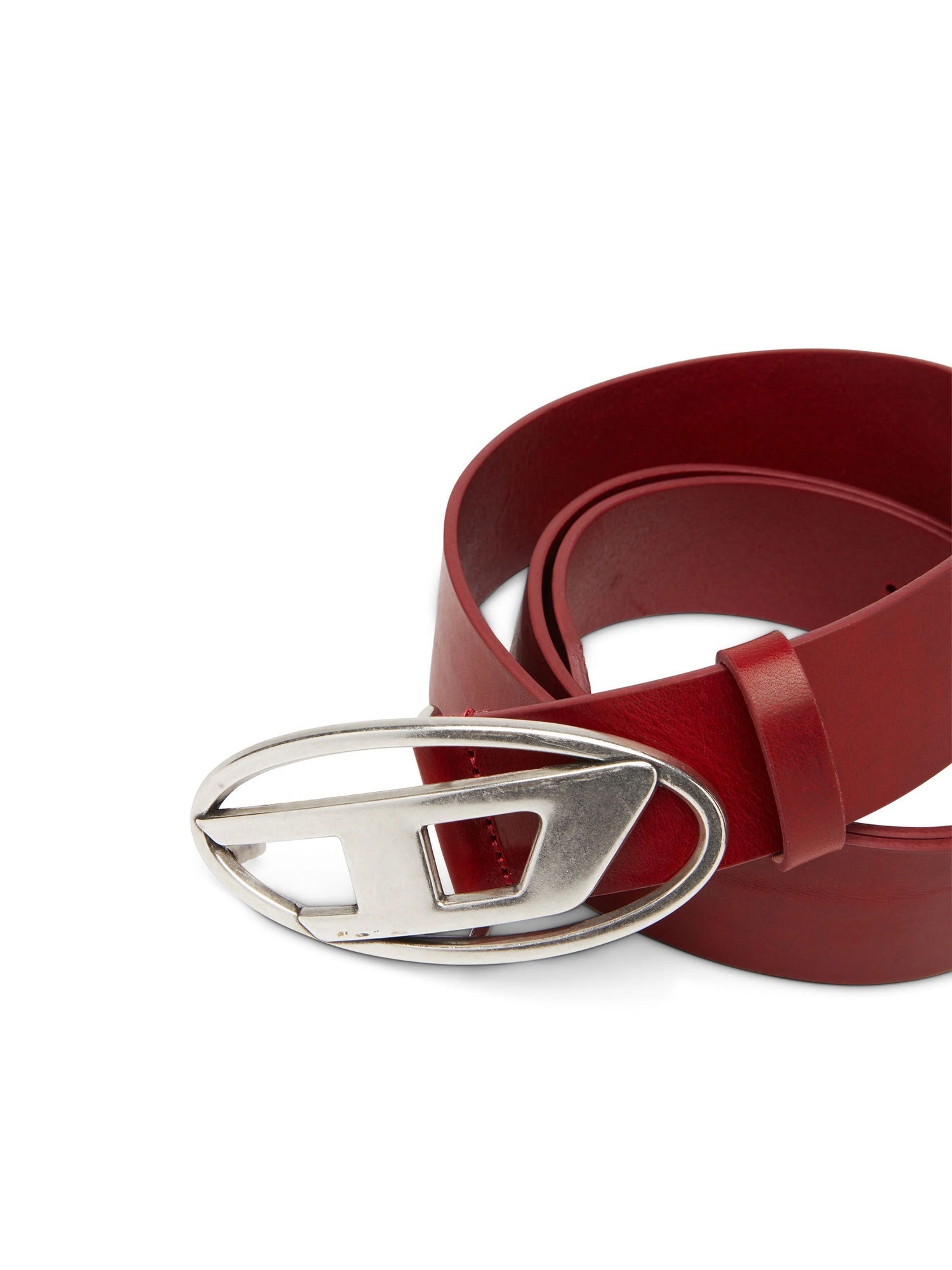 Diesel Oval D Logo B 1Dr Belt Rosso