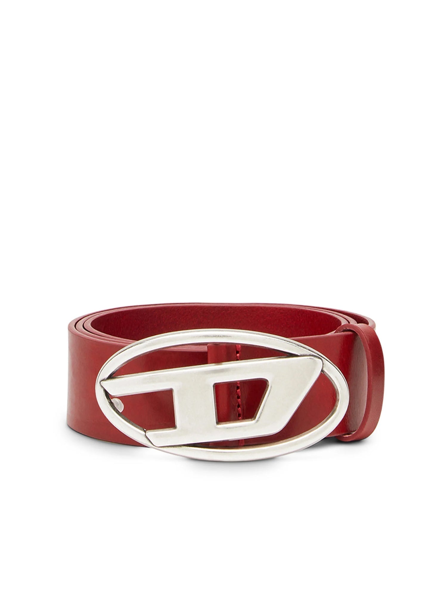 Diesel Oval D Logo B 1Dr Belt Rosso