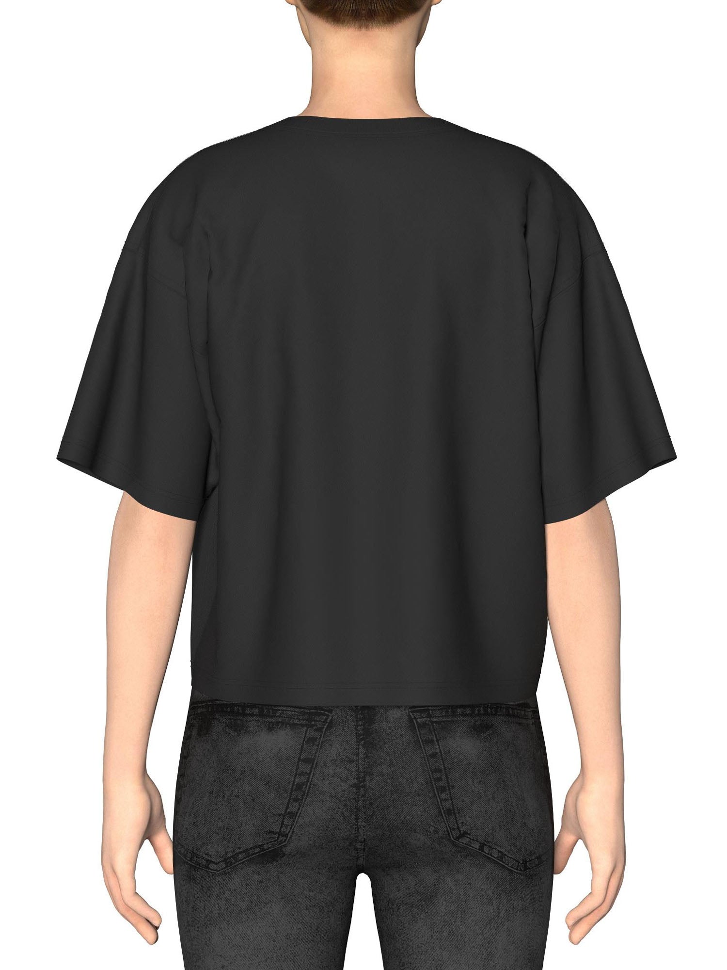 Diesel T-Buxt Crop Od Maglietta Nero