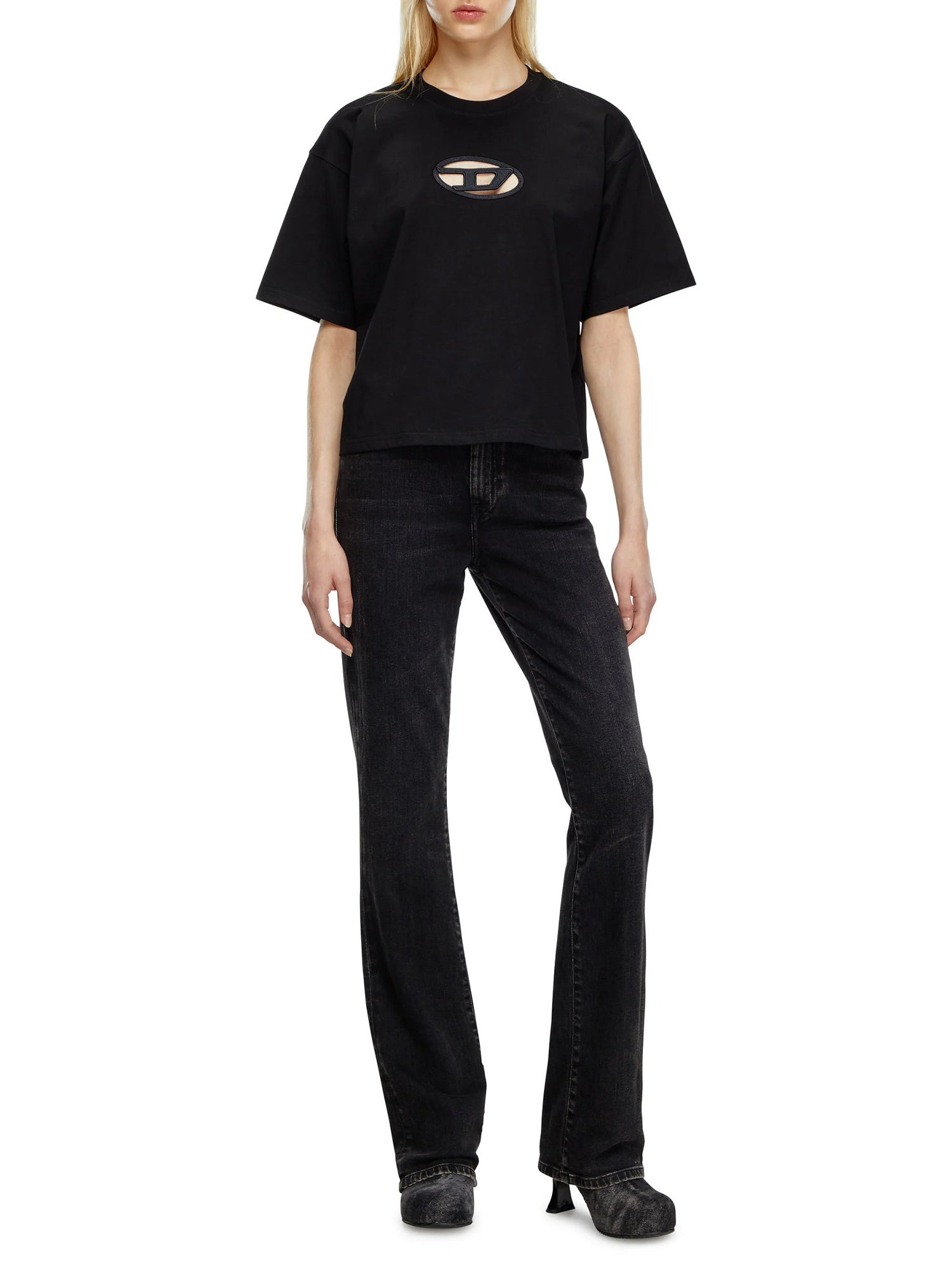 Diesel T-Buxt Crop Od Maglietta Nero