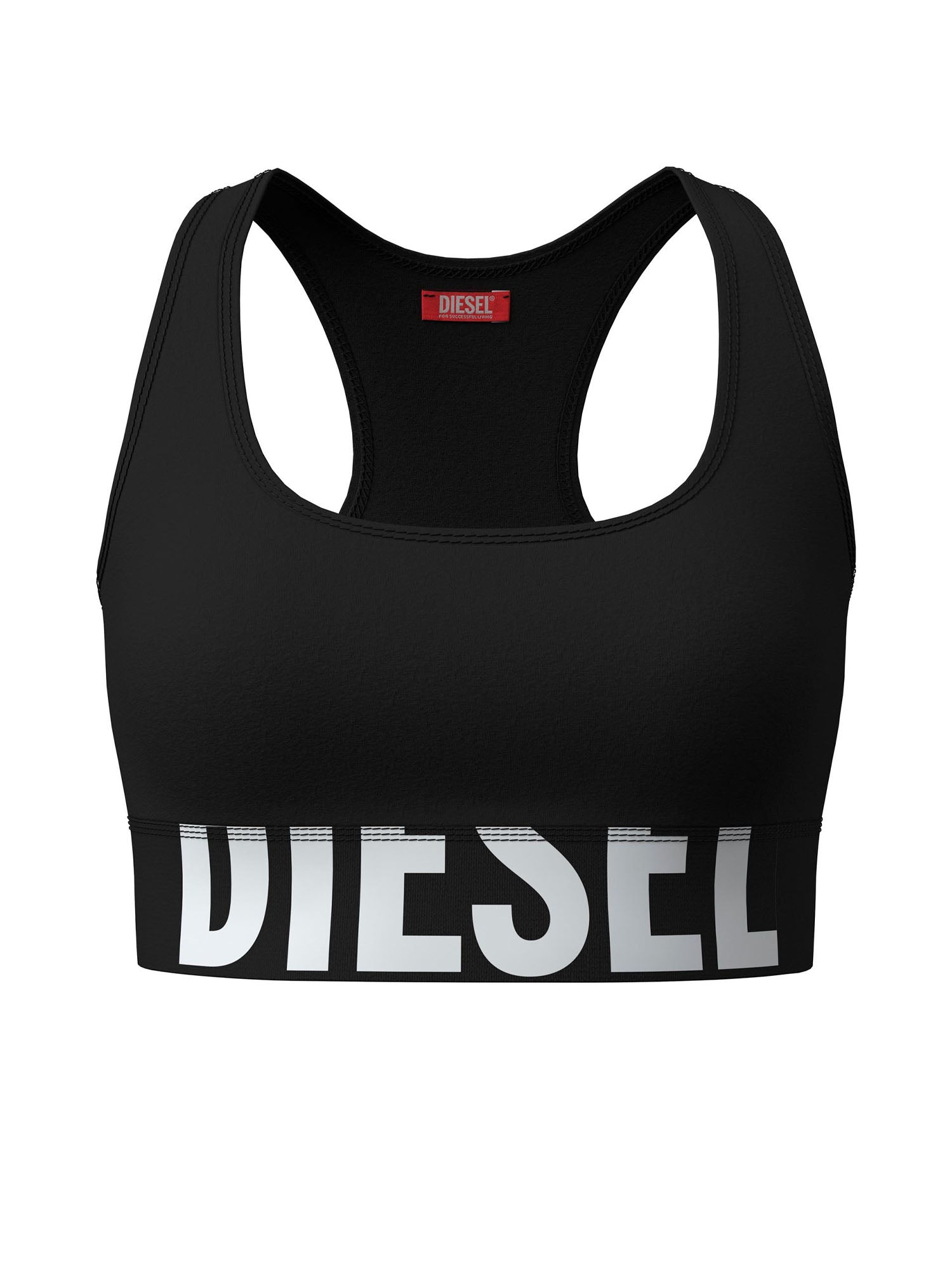 Diesel Ufsb Cotton Race Bralette XL Nero