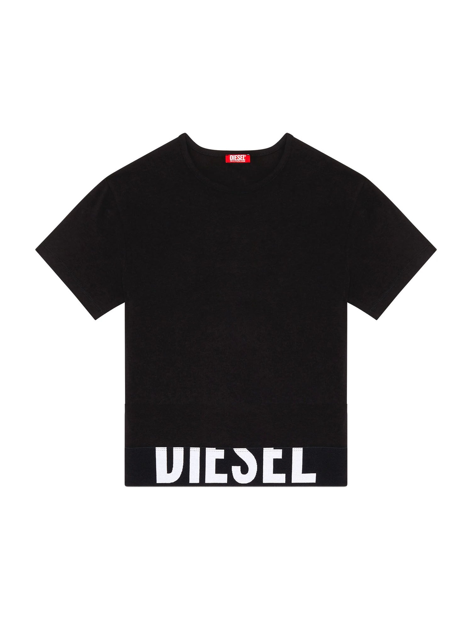 Diesel Uftee Sport Cropped T-Shirt Nero