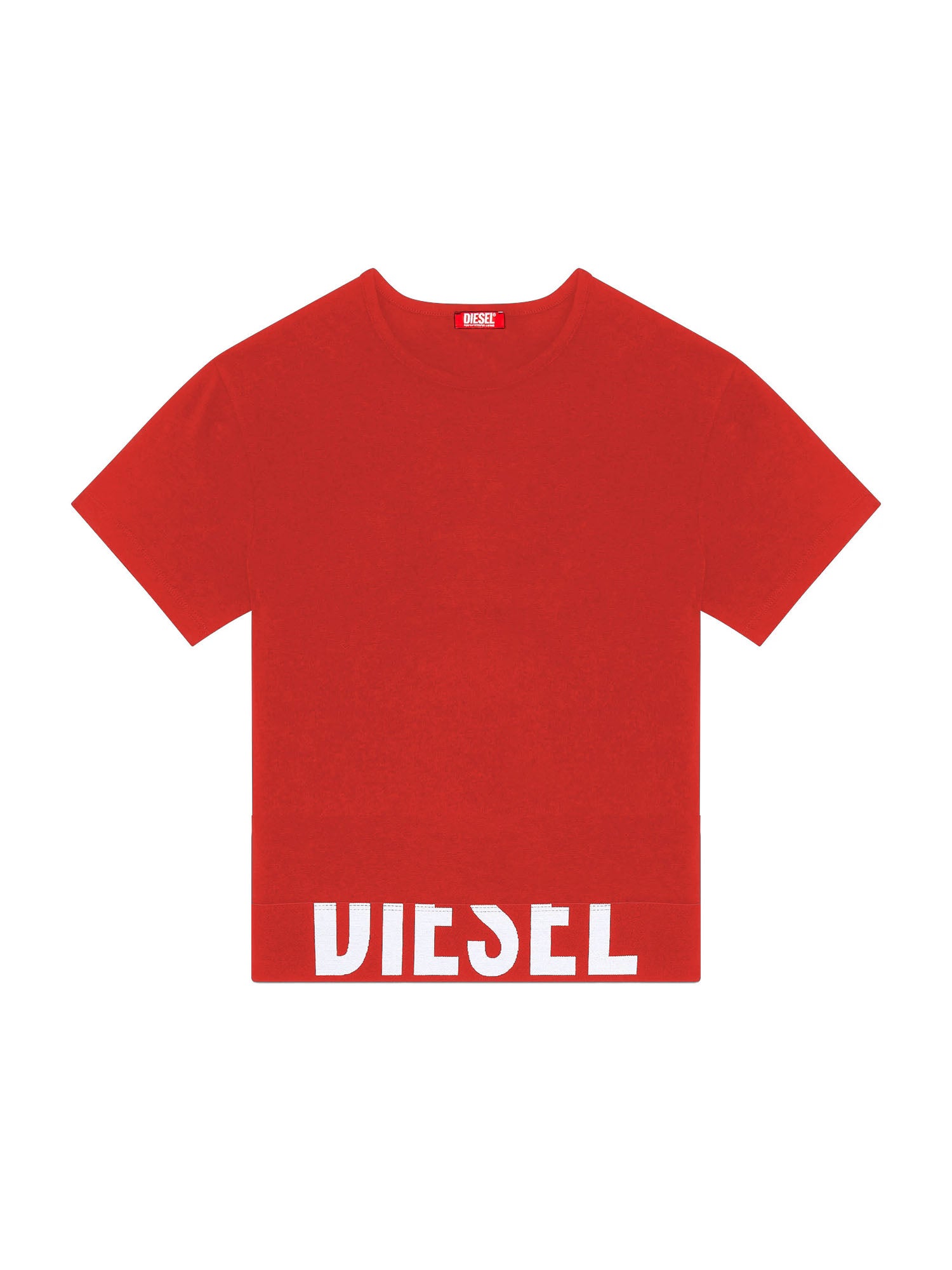 Diesel Uftee Sport Cropped T-Shirt Rosso