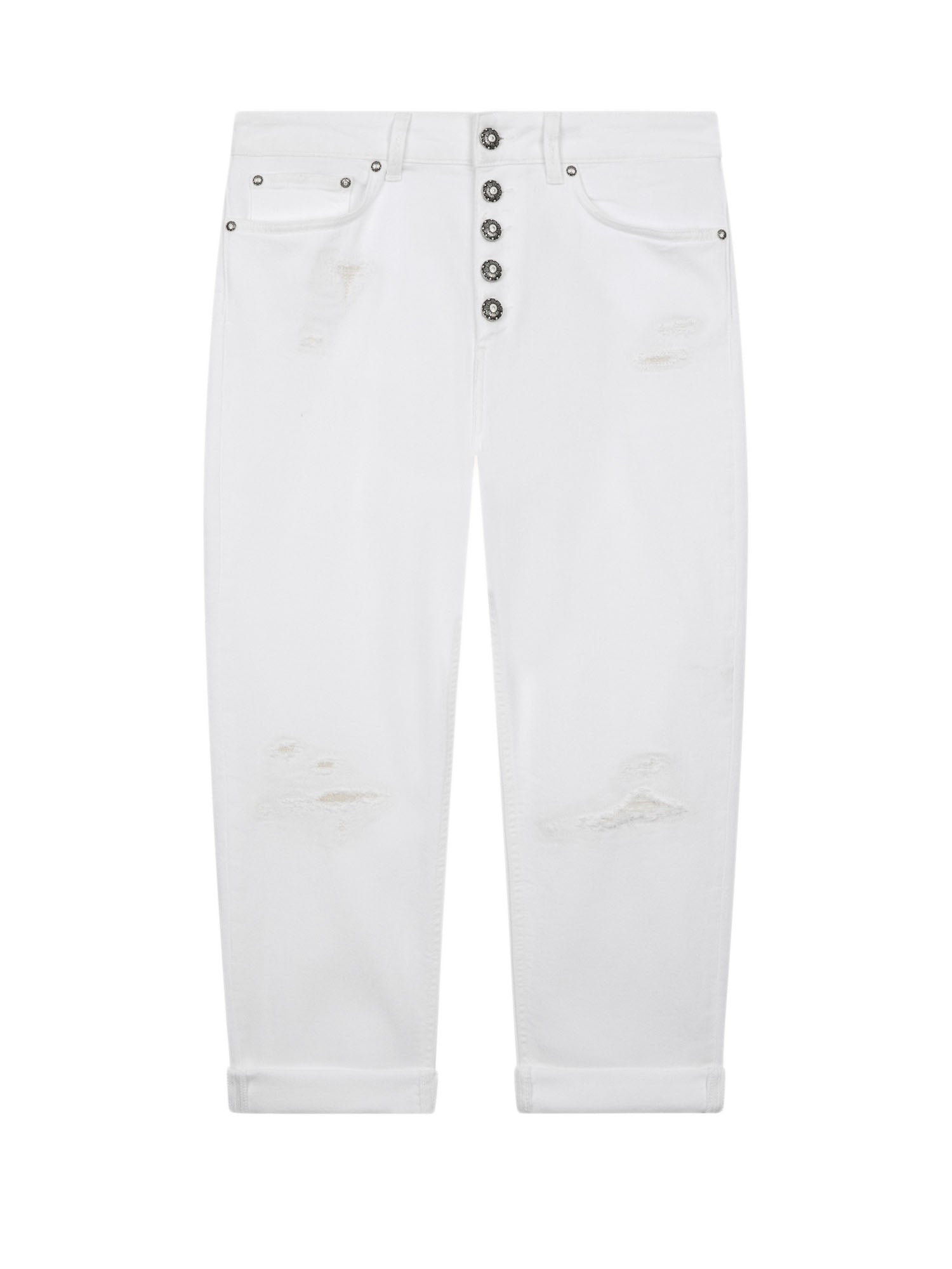 Dondup Pantalone Koons Gioiello Donna Bianco