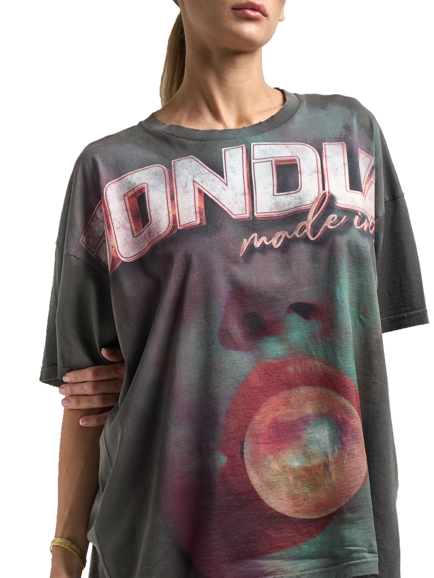 Dondup T-shirt Donna Grigio