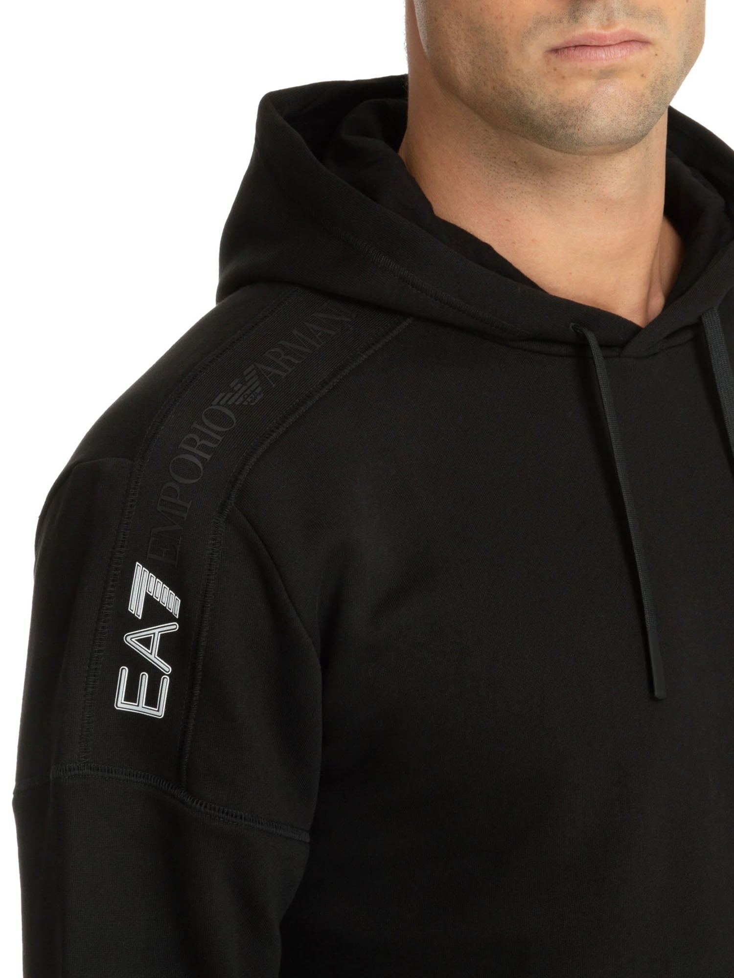 Ea7 Felpa Hoodie Logo Series Nero