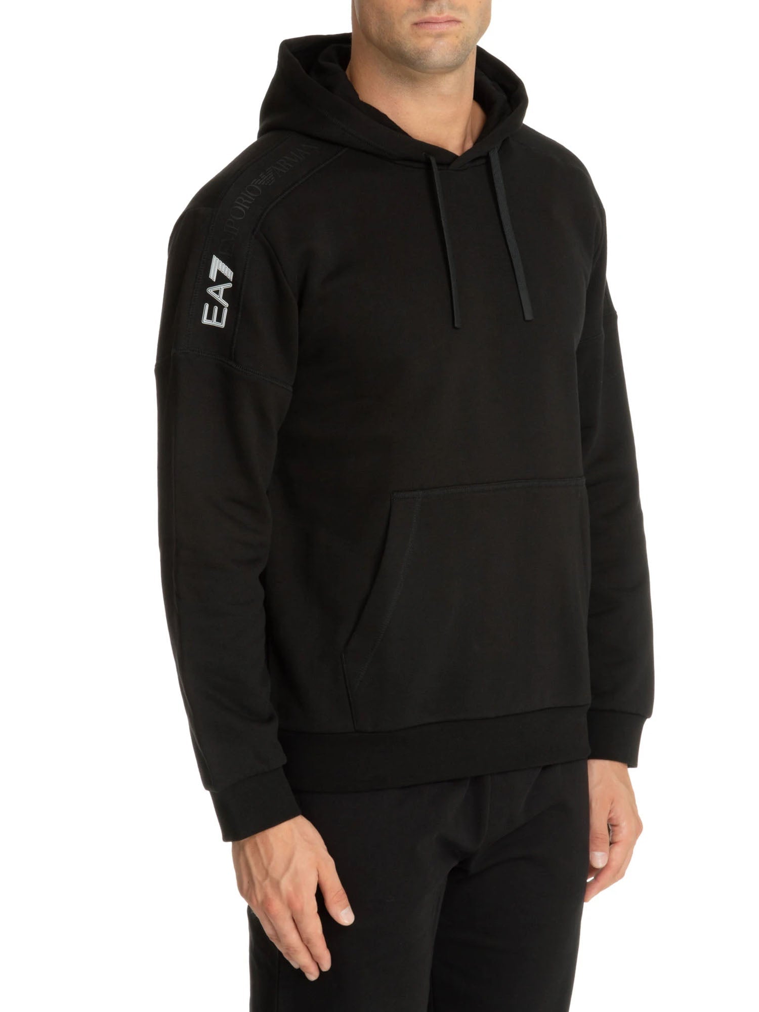 Ea7 Felpa Hoodie Logo Series Nero