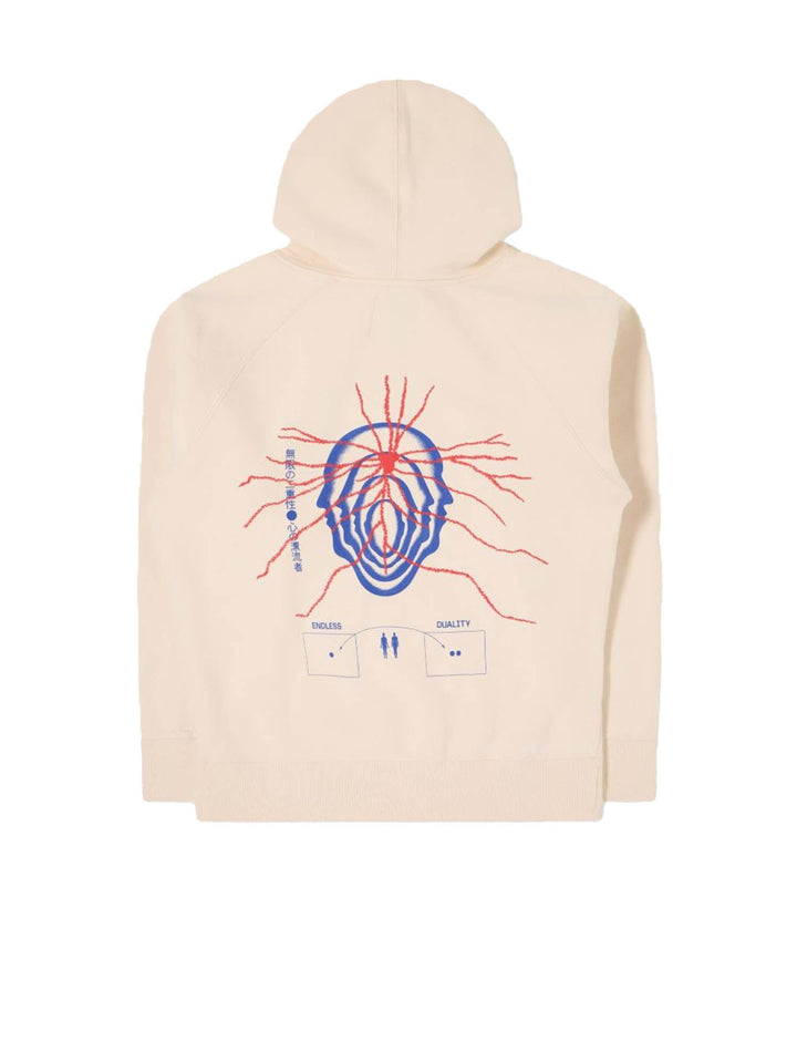 Edwin Felpa Mind Drifter Hoodie Sweat Bianco