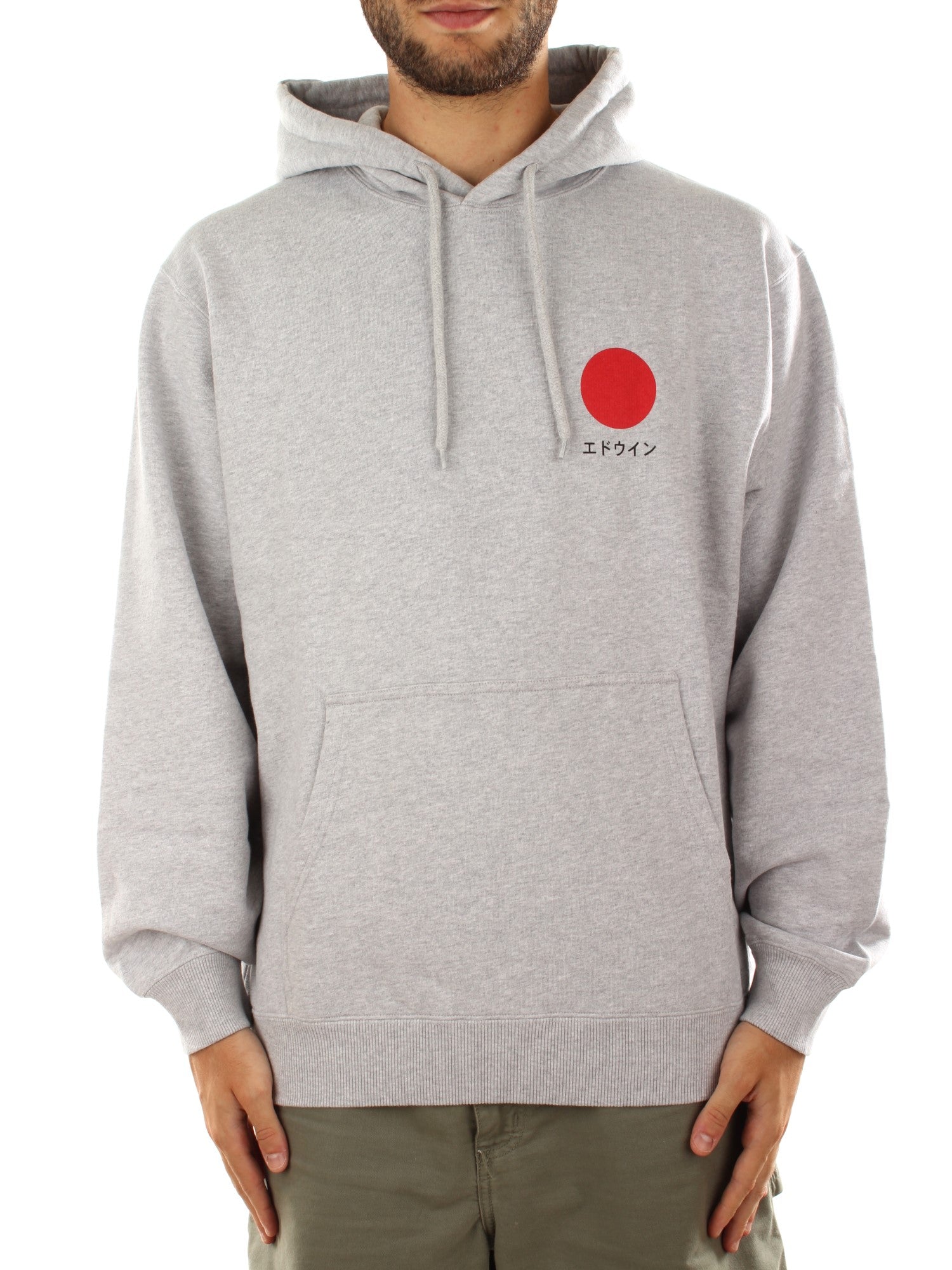 Edwin Japanese Sun Hoodie Sweat Grigio