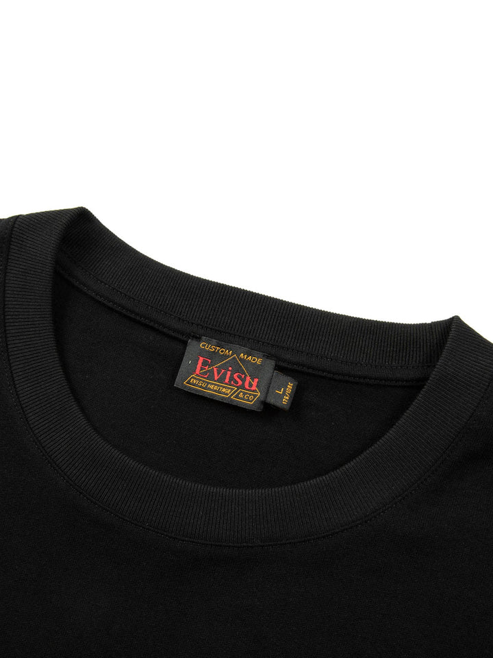 Evisu Multi-print and Multi-pocket Regular Fit T-shirt Nero