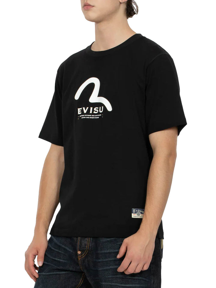 Evisu Multi-print and Multi-pocket Regular Fit T-shirt Nero