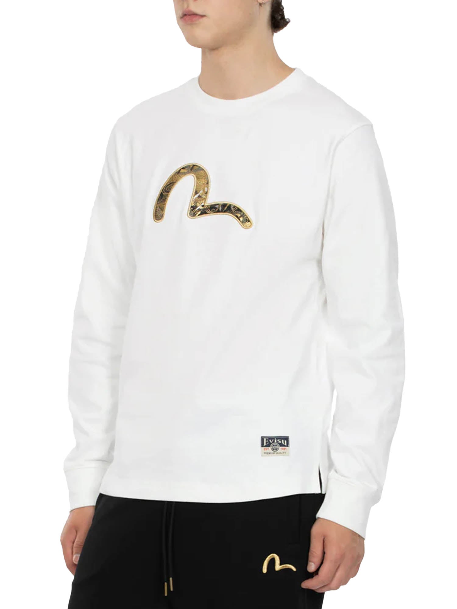 Seagull Brocade Appliqué Regular Fit Long-Sleeve T-shirt