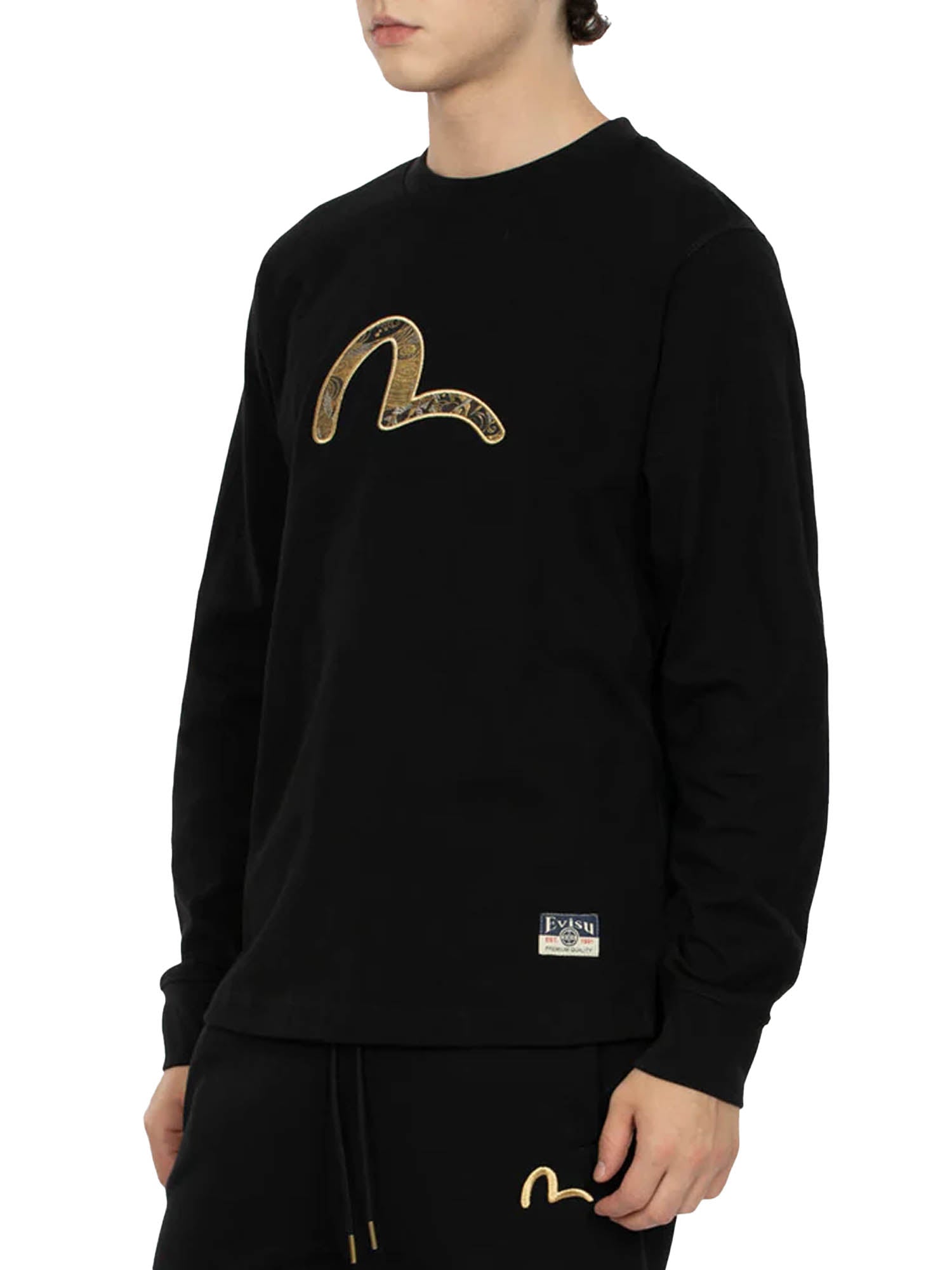 Seagull Brocade Appliqué Regular Fit Long-Sleeve T-shirt