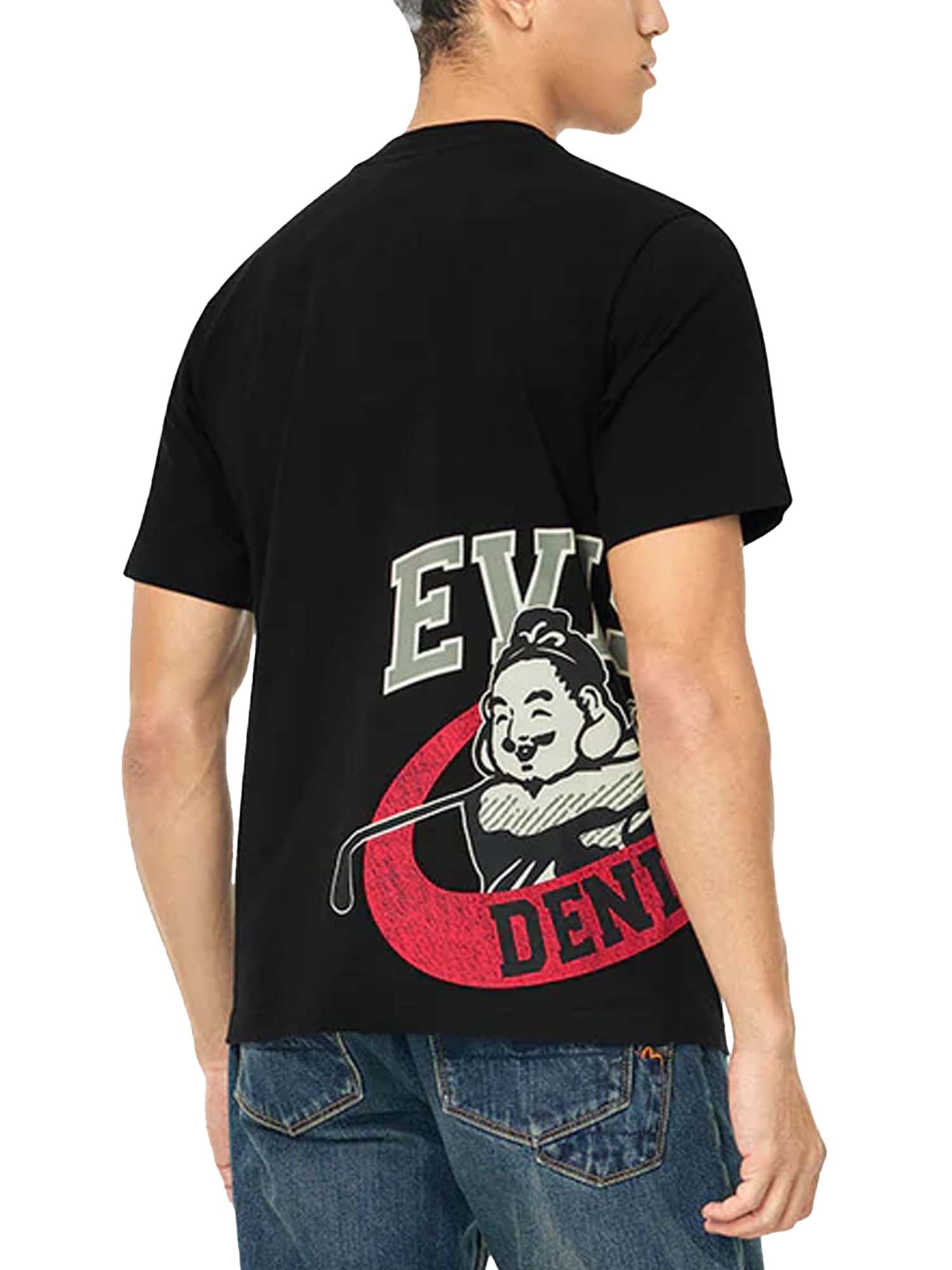 Evisu T-Shirt vestibilità regolare con stampa Godhead Golfing Nero