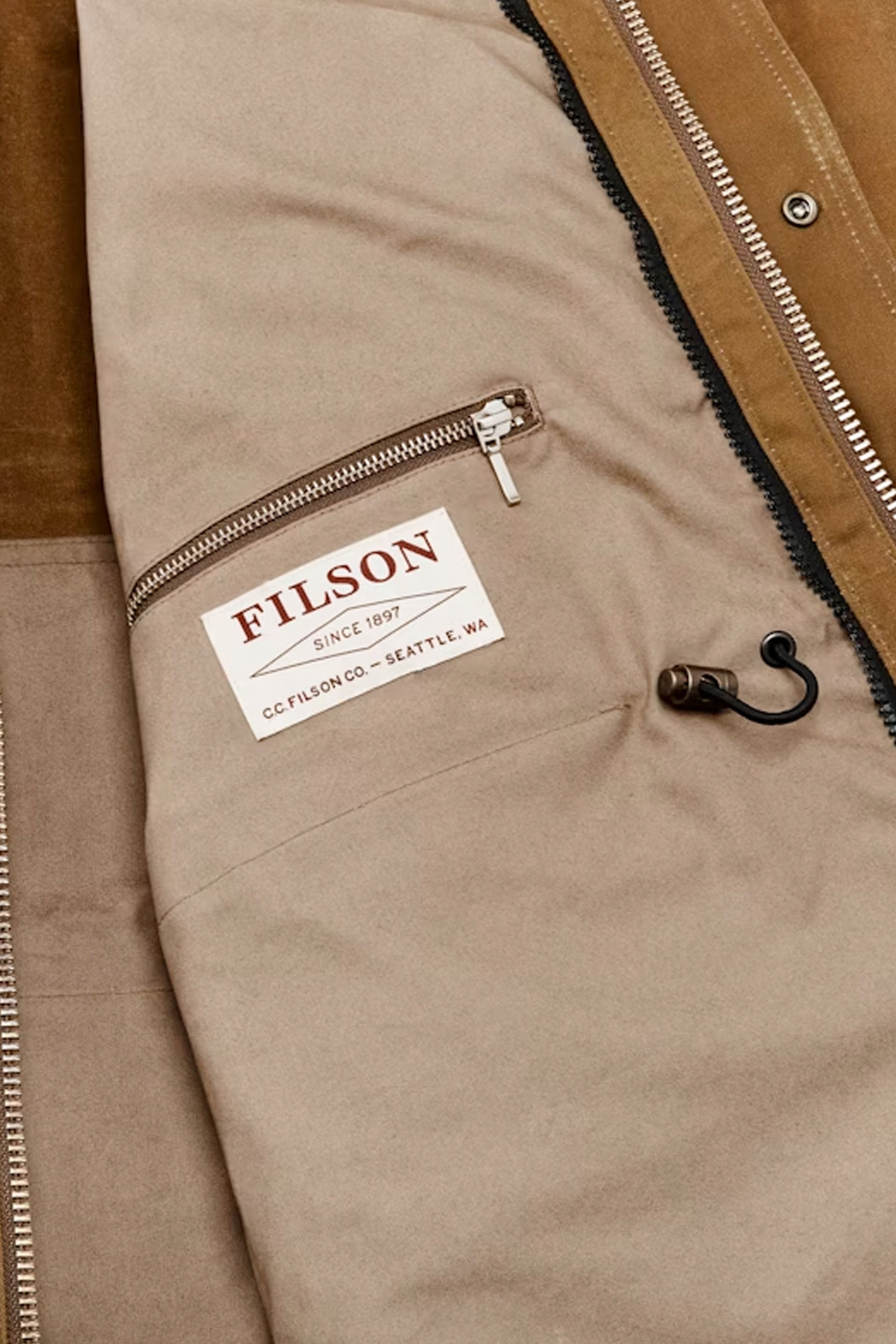 Filson Giacca Tin Cloth Field Marrone