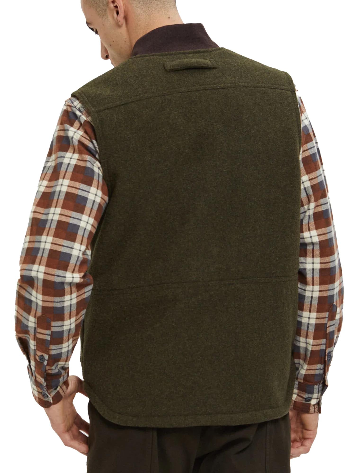 Filson Lined Mackinaw Wool Work Vest Verde