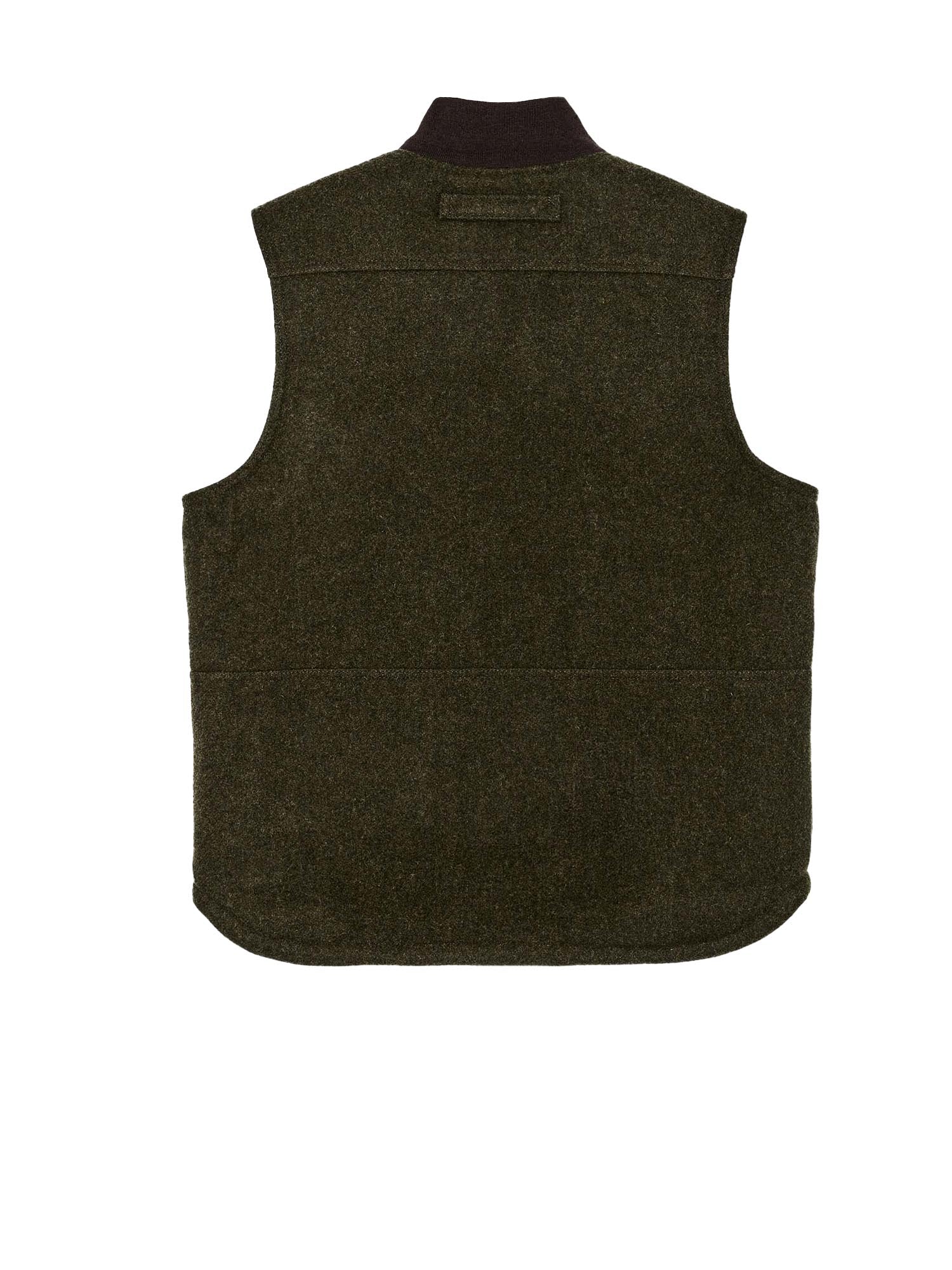 Filson Lined Mackinaw Wool Work Vest Verde