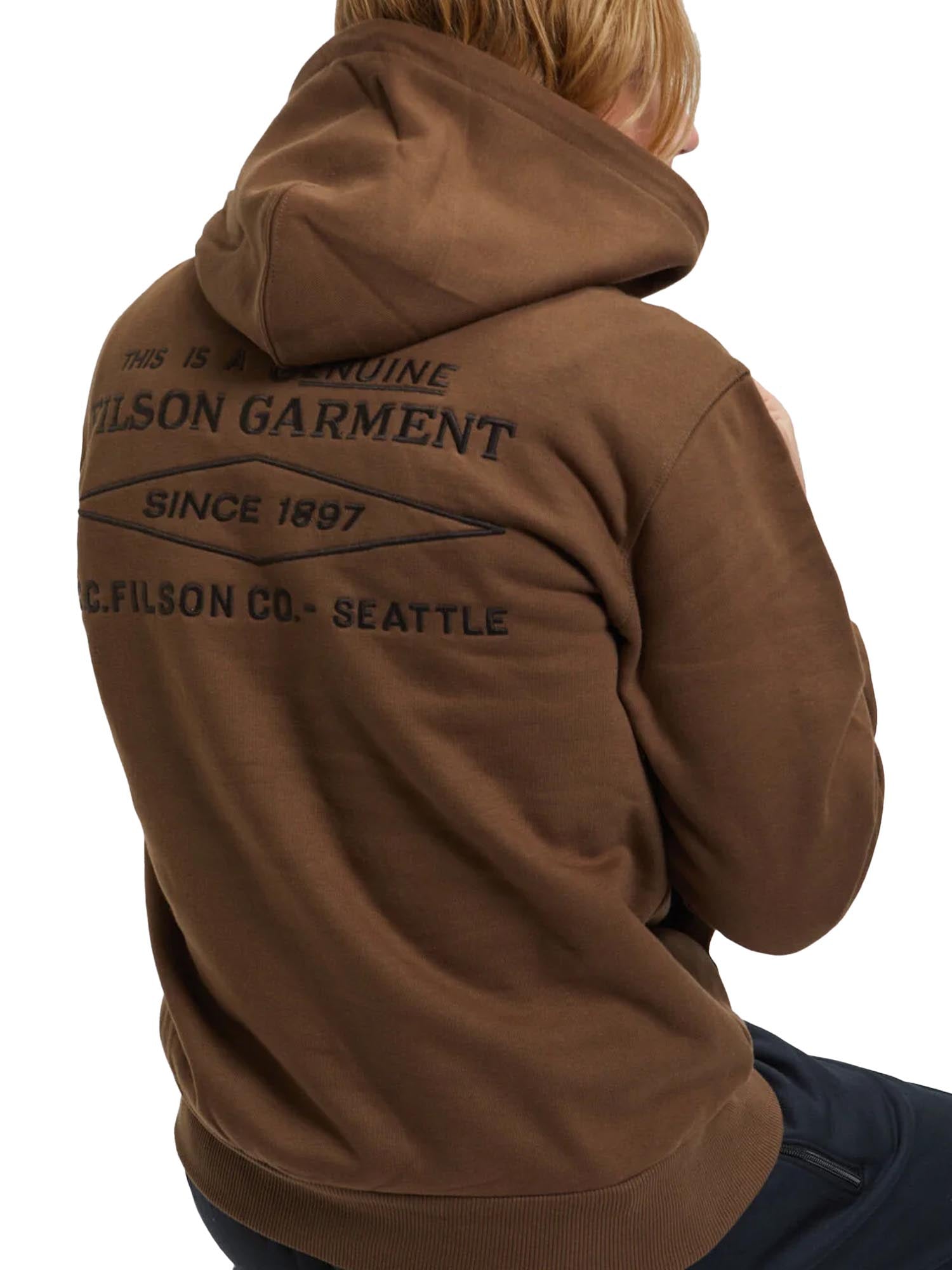 Filson Prospector Embroidered Hoodie Marrone