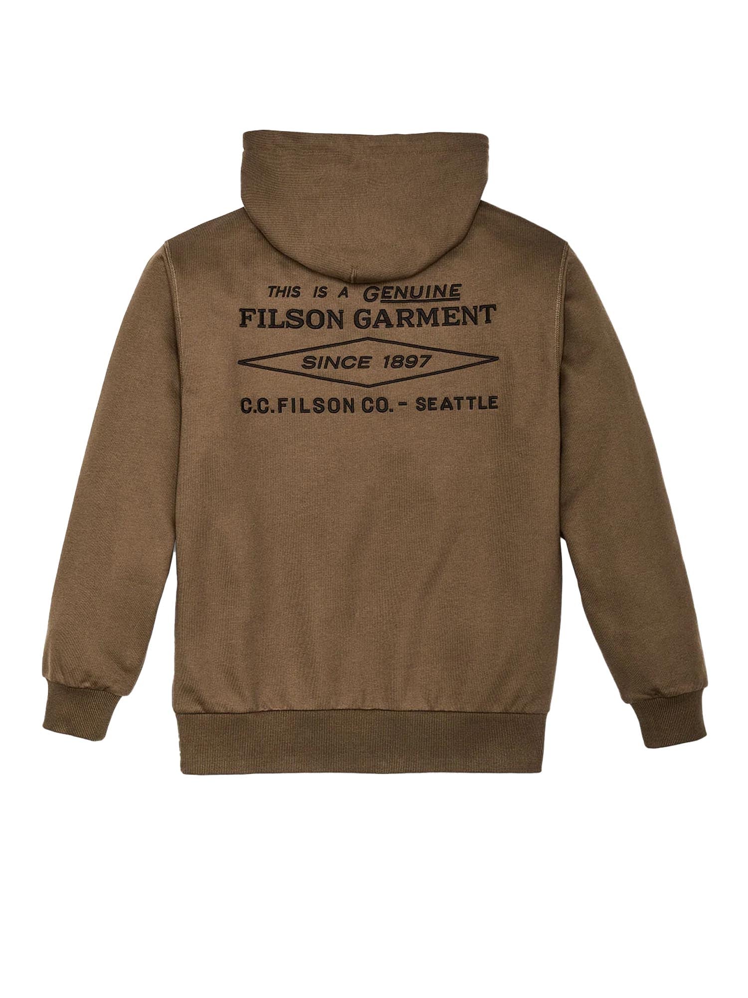 Filson Prospector Embroidered Hoodie Marrone