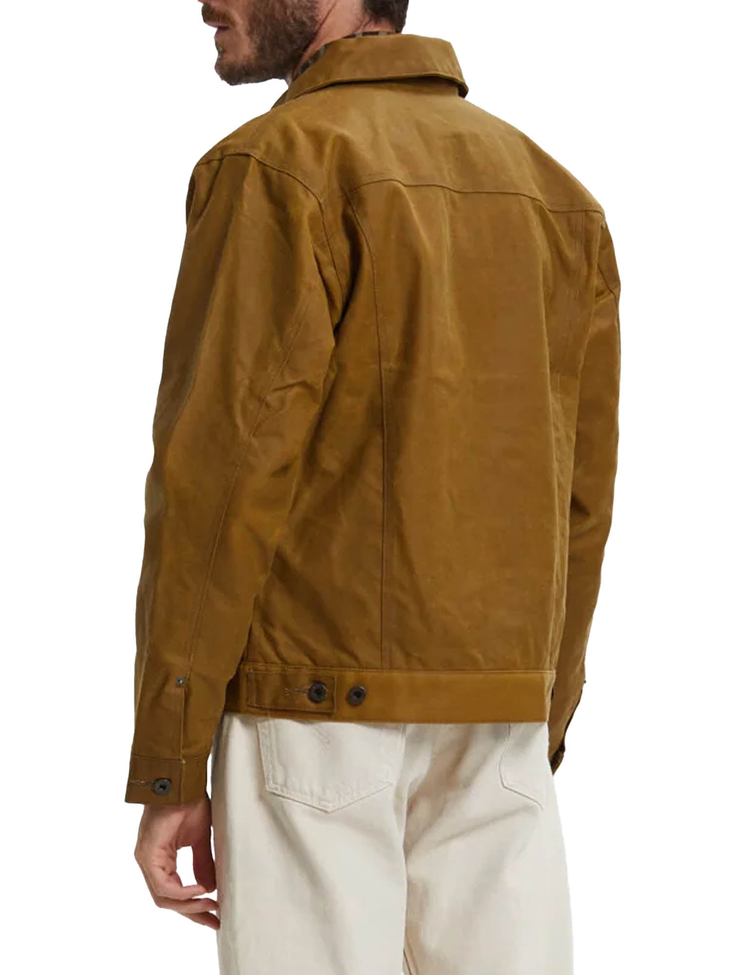 Filson Tin Cloth Short Lined Cruiser Jacket Marrone