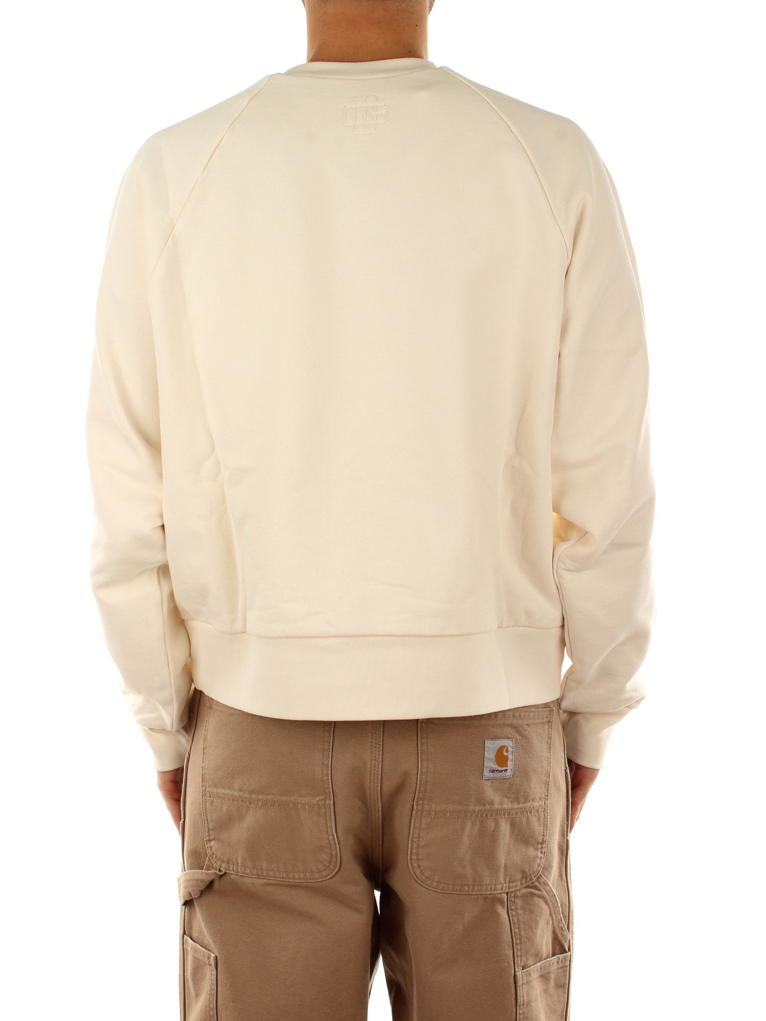 Garment Workshop Double Layer Crewneck With Double Embroidery Beige