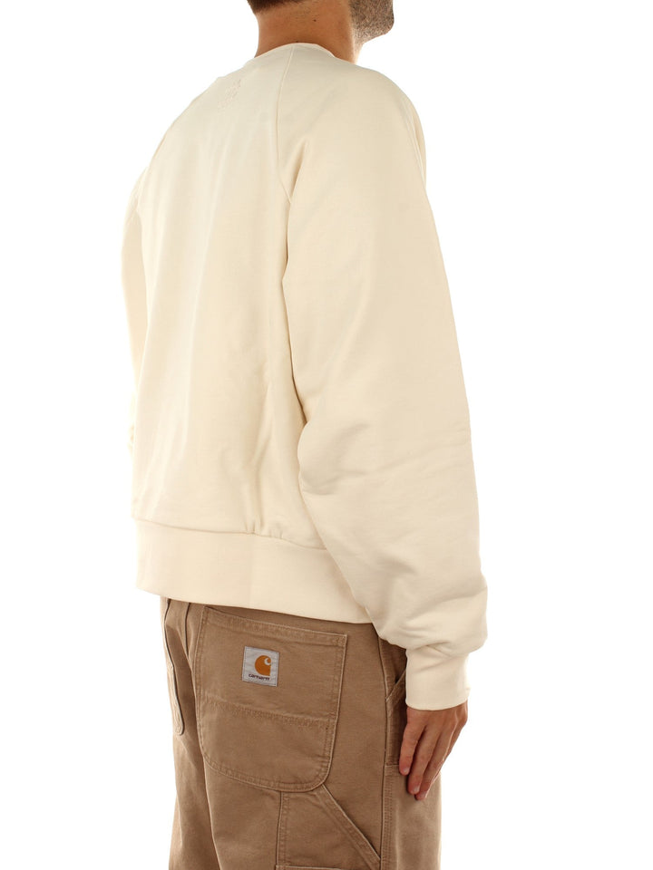 Garment Workshop Double Layer Crewneck With Double Embroidery Beige