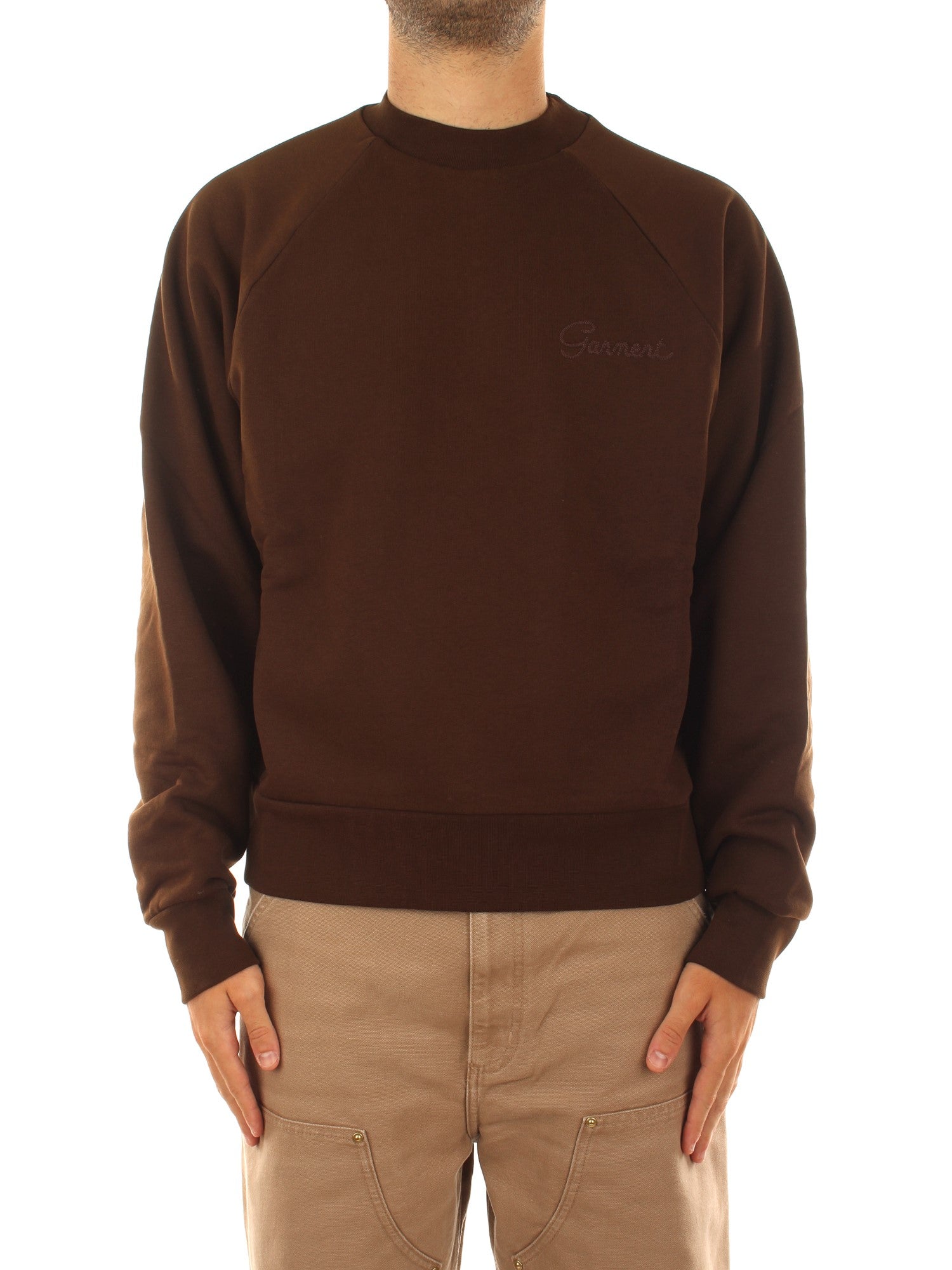 Double Layer Crewneck With Double Embroidery