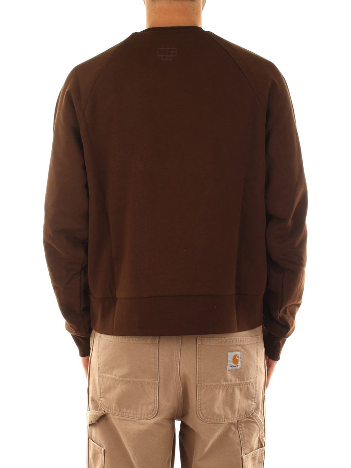 Garment Workshop Double Layer Crewneck With Double Embroidery Marrone