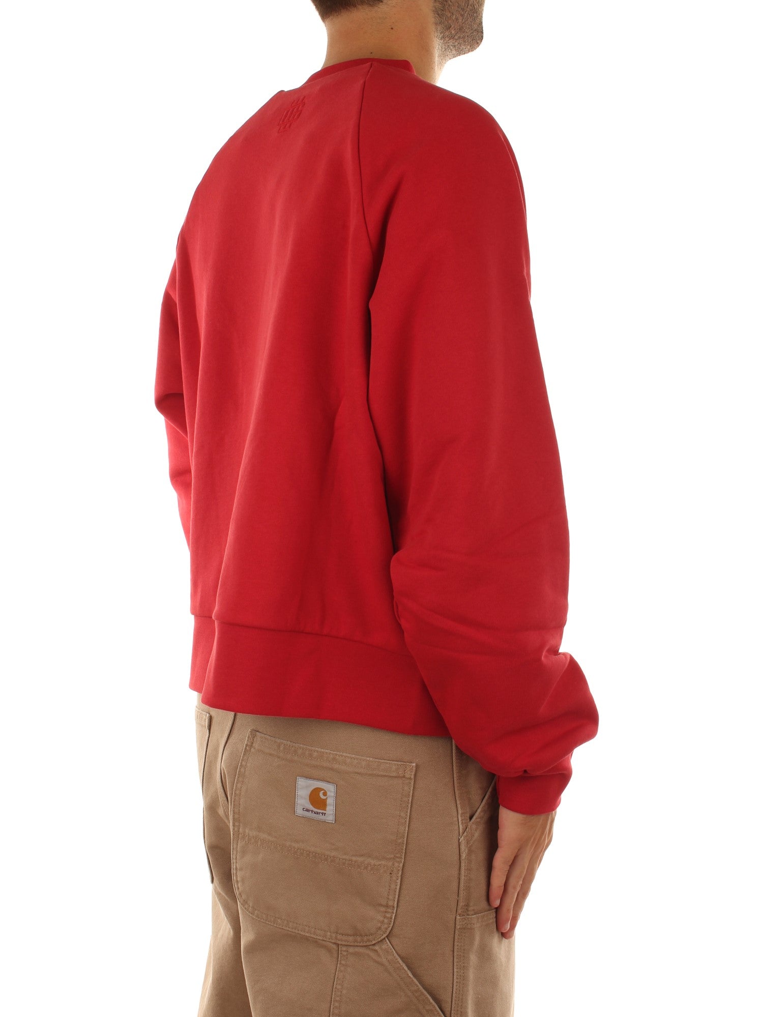 Garment Workshop Double Layer Crewneck With Double Embroidery Rosso