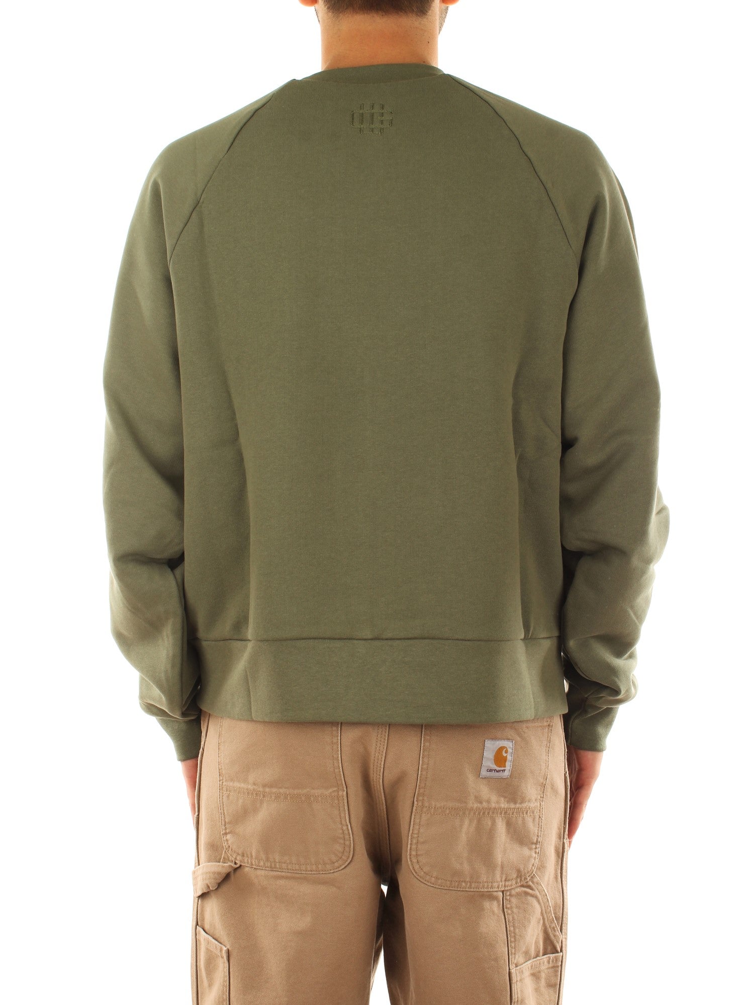 Garment Workshop Double Layer Crewneck With Double Embroidery Verde