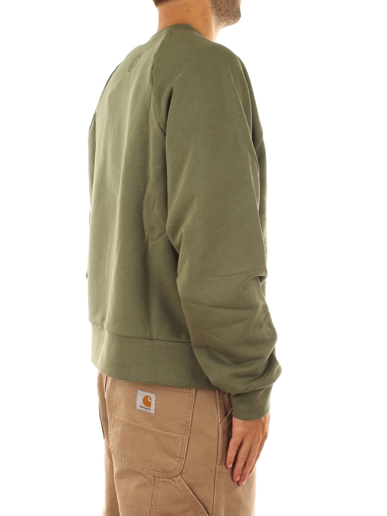 Garment Workshop Double Layer Crewneck With Double Embroidery Verde