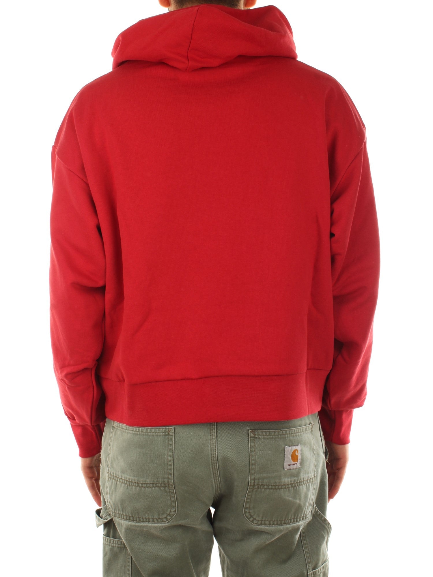 Garment Workshop Double Layer Hoodie With Double Embroidery Rosso