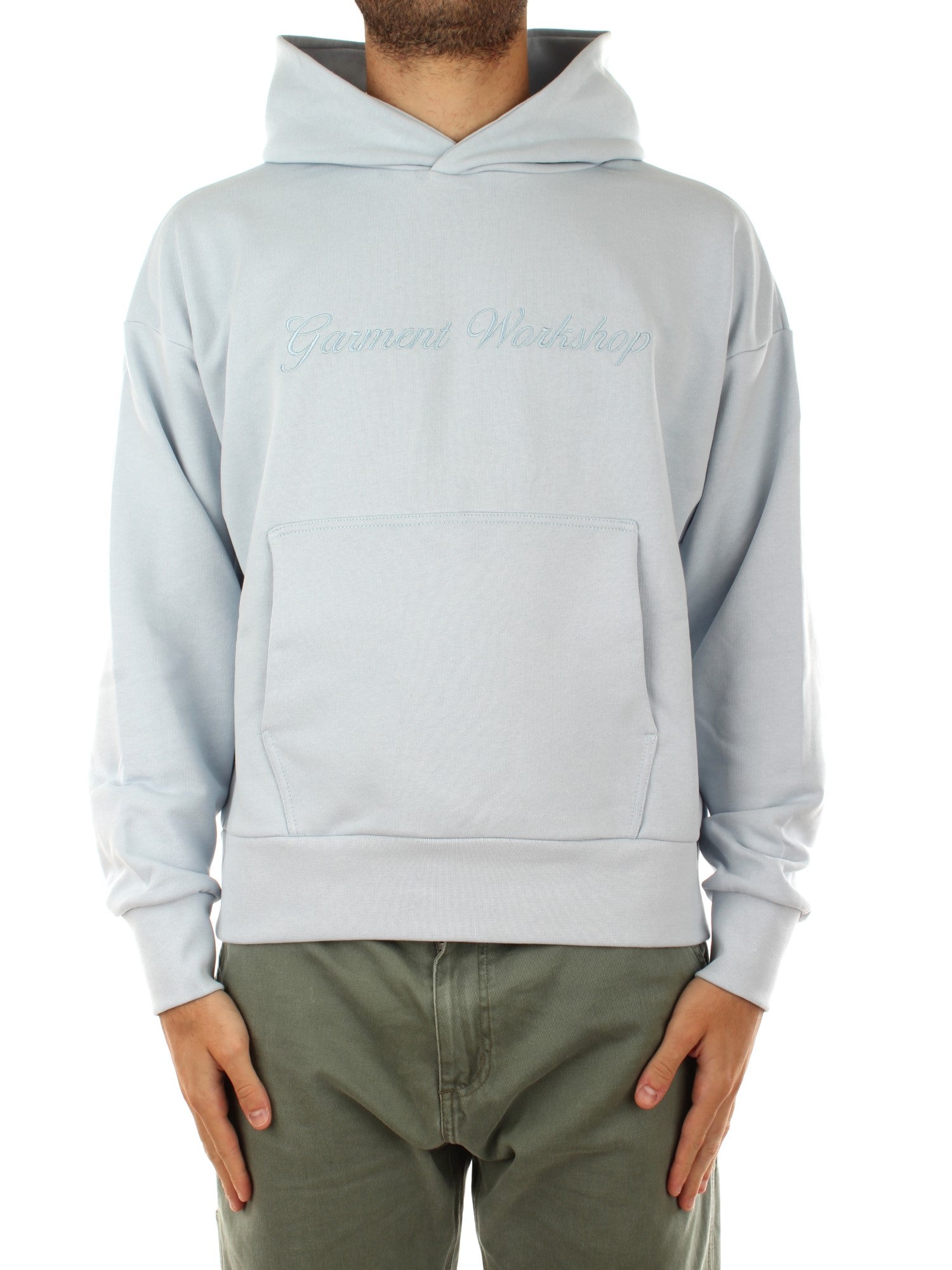 Single Layer Hoodie With Lettering Embroidery