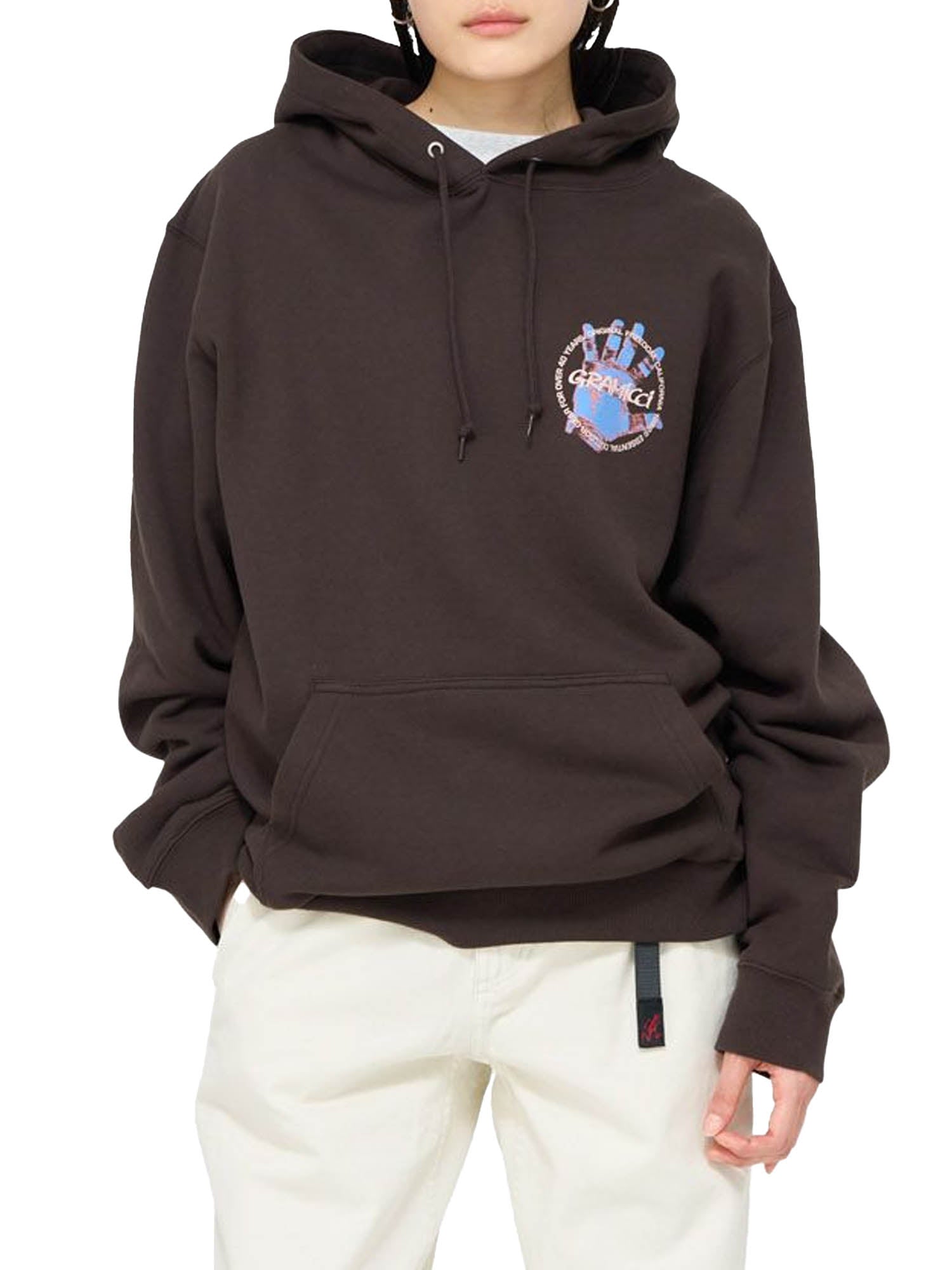 Gramicci Climber's Hand Hooded Sweatshirt Marrone