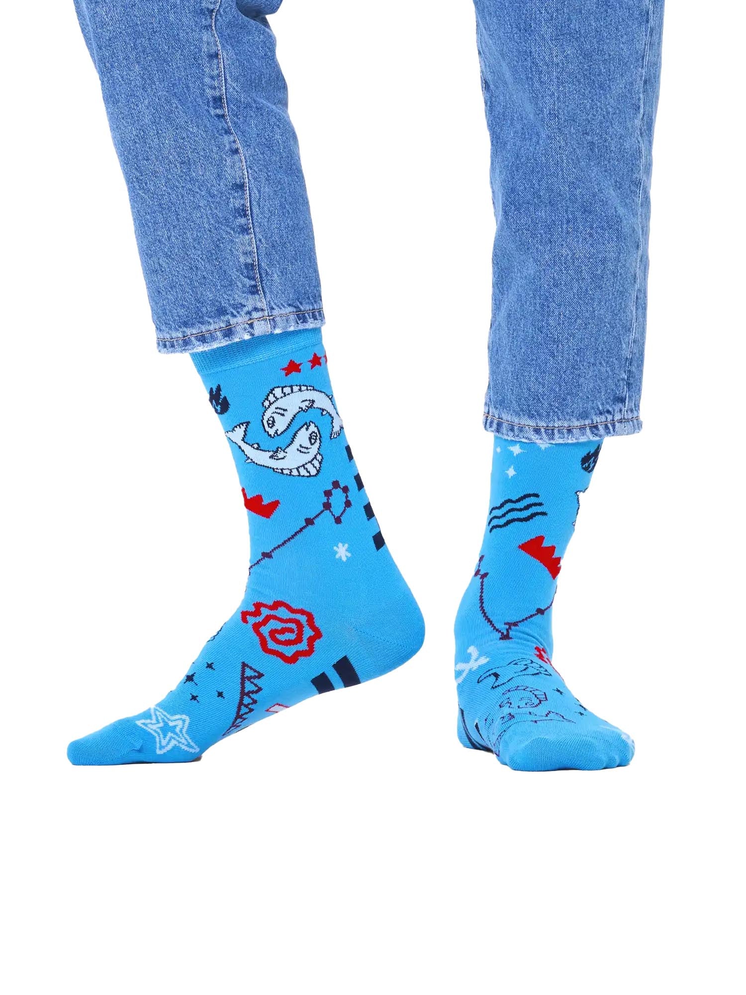 Happy Socks Calzini Pisces Azzurro